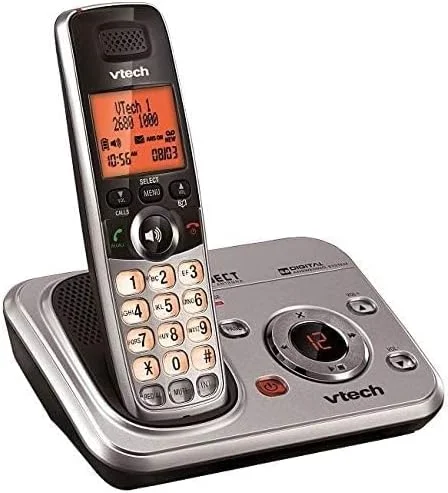 تلفن بی سیم دیجیتال Vtech با پشتیبان برق در هنگام قطع برق - نقره ای [CS6329]