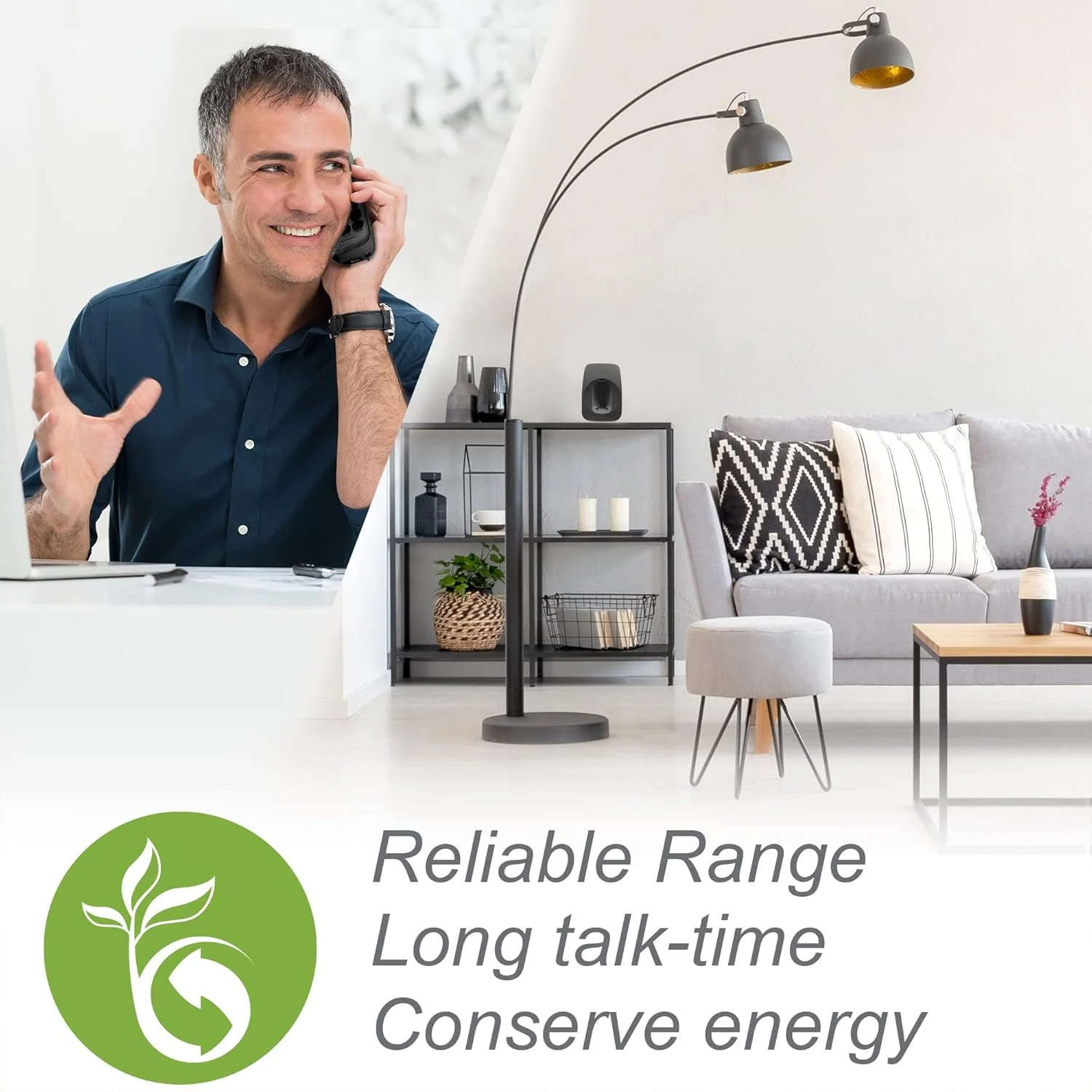 تلفن بی سیم VTech DECT 6.0 - صفحه نمایش آبی، دکمه های بزرگ، دوبلکس کامل، شناسه تماس گیرنده، نصب آسان روی دیوار، برد 300 متر تلفن بی سیم VTech DECT 6.0 - صفحه نمایش آبی، دکمه های بزرگ، دوبلکس کامل، شناسه تماس گیرنده، نصب آسان روی دیوار، برد 300 متر