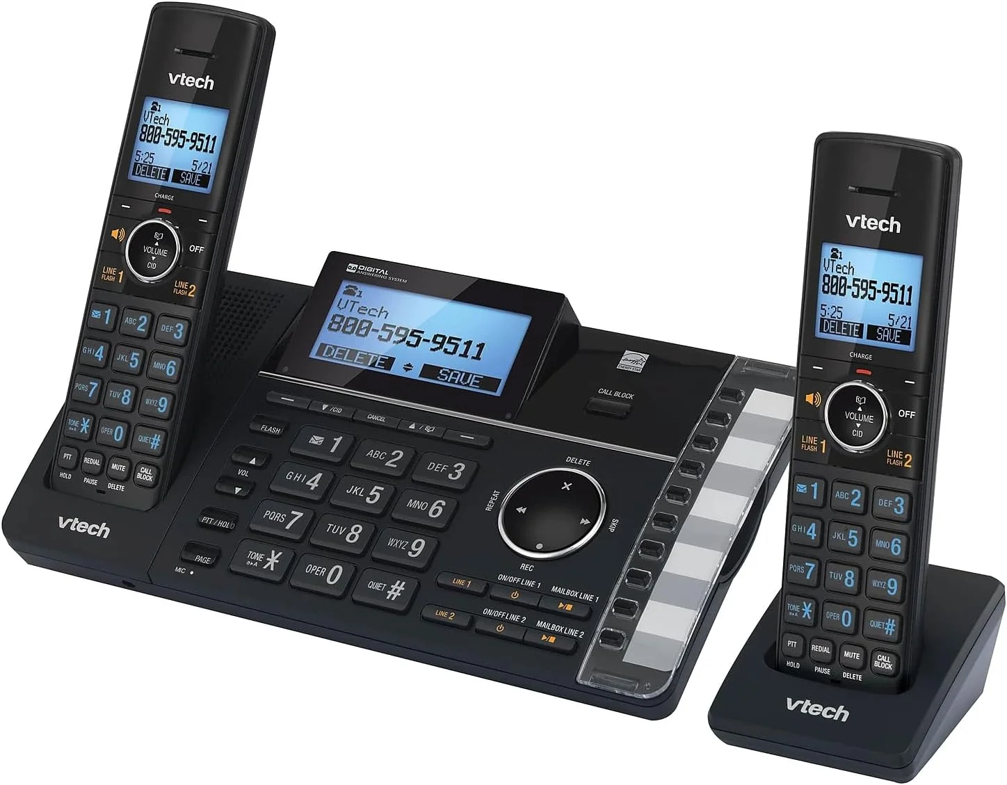 تلفن بی سیم دو خطی VTech DS6251-2 DECT 6.0 با سیستم پاسخگویی دیجیتال تلفن بی سیم دو خطی VTech DS6251-2 DECT 6.0 با سیستم پاسخگویی دیجیتال