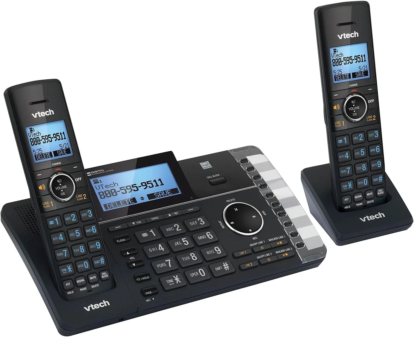 تلفن بی سیم دو خطی VTech DS6251-2 DECT 6.0 با سیستم پاسخگویی دیجیتال تلفن بی سیم دو خطی VTech DS6251-2 DECT 6.0 با سیستم پاسخگویی دیجیتال