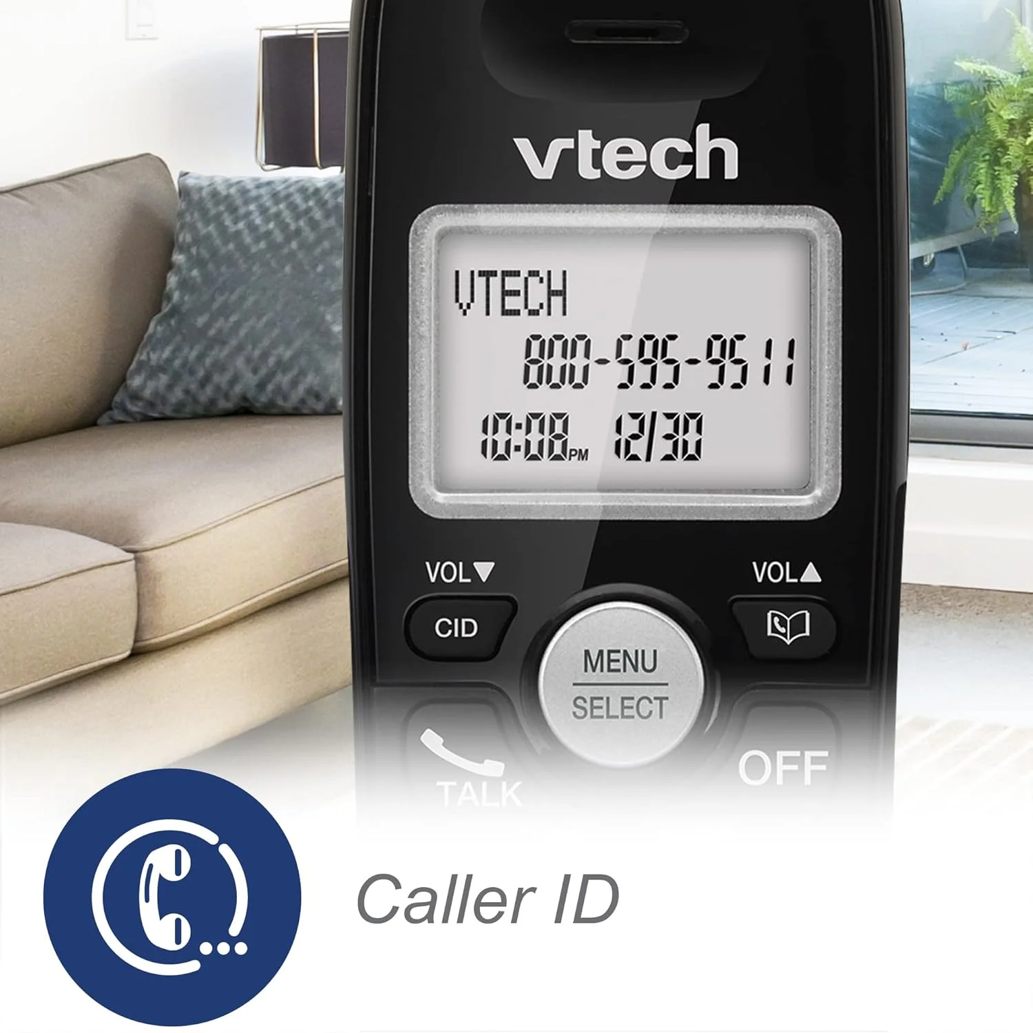 تلفن بی سیم VTech DECT 6.0 - صفحه نمایش آبی، دکمه های بزرگ، دوبلکس کامل، شناسه تماس گیرنده، نصب آسان روی دیوار، برد 300 متر تلفن بی سیم VTech DECT 6.0 - صفحه نمایش آبی، دکمه های بزرگ، دوبلکس کامل، شناسه تماس گیرنده، نصب آسان روی دیوار، برد 300 متر