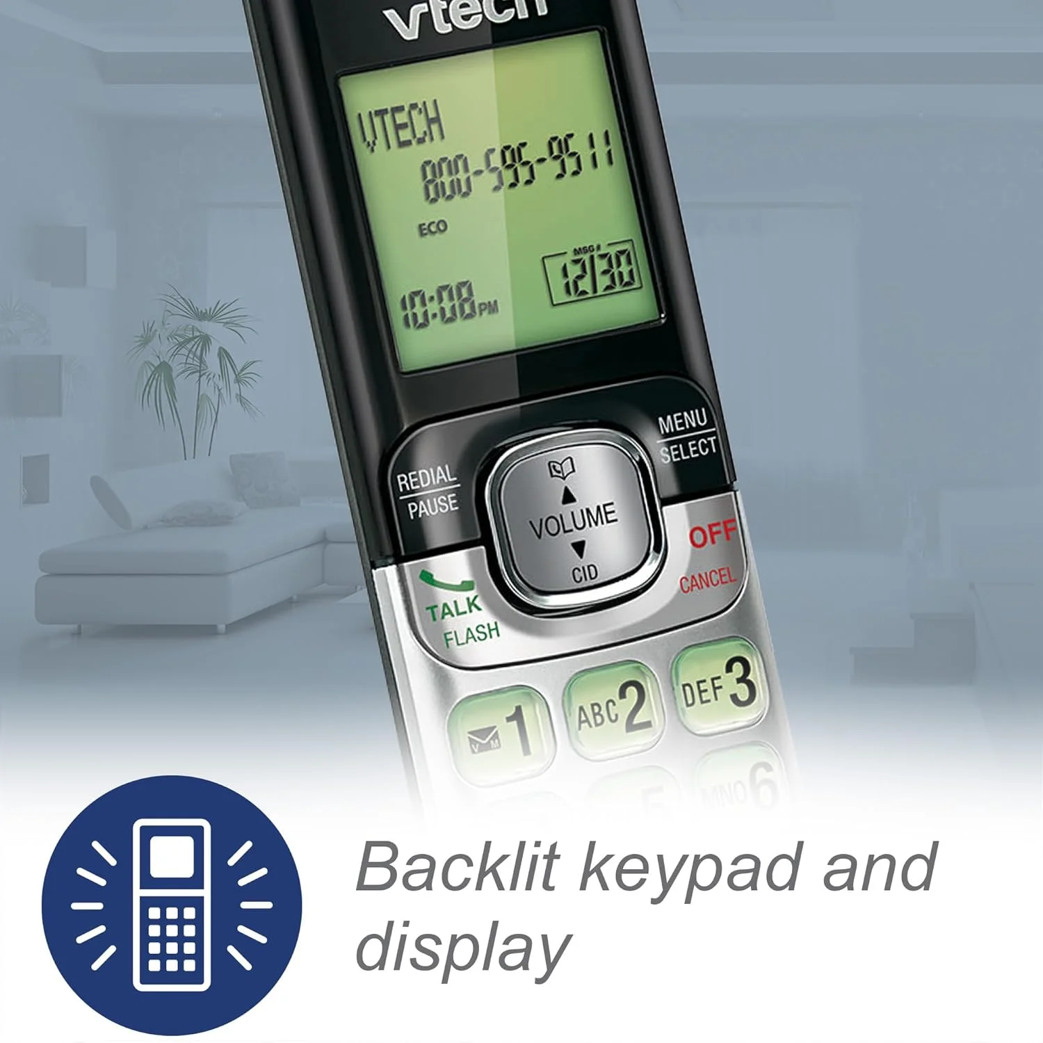 تلفن بی سیم 5 گوشی VTech CS6529-5 DECT 6.0 با سیستم پاسخگویی، شناسه تماس گیرنده/انتظار تماس، قابلیت نصب روی دیوار، صفحه نمایش LCD، بلندگوی گوشی (نقره ای/مشکی) تلفن بی سیم 5 گوشی VTech CS6529-5 DECT 6.0 با سیستم پاسخگویی، شناسه تماس گیرنده/انتظار تماس، قابلیت نصب روی دیوار، صفحه نمایش LCD، بلندگوی گوشی (نقره ای/مشکی)