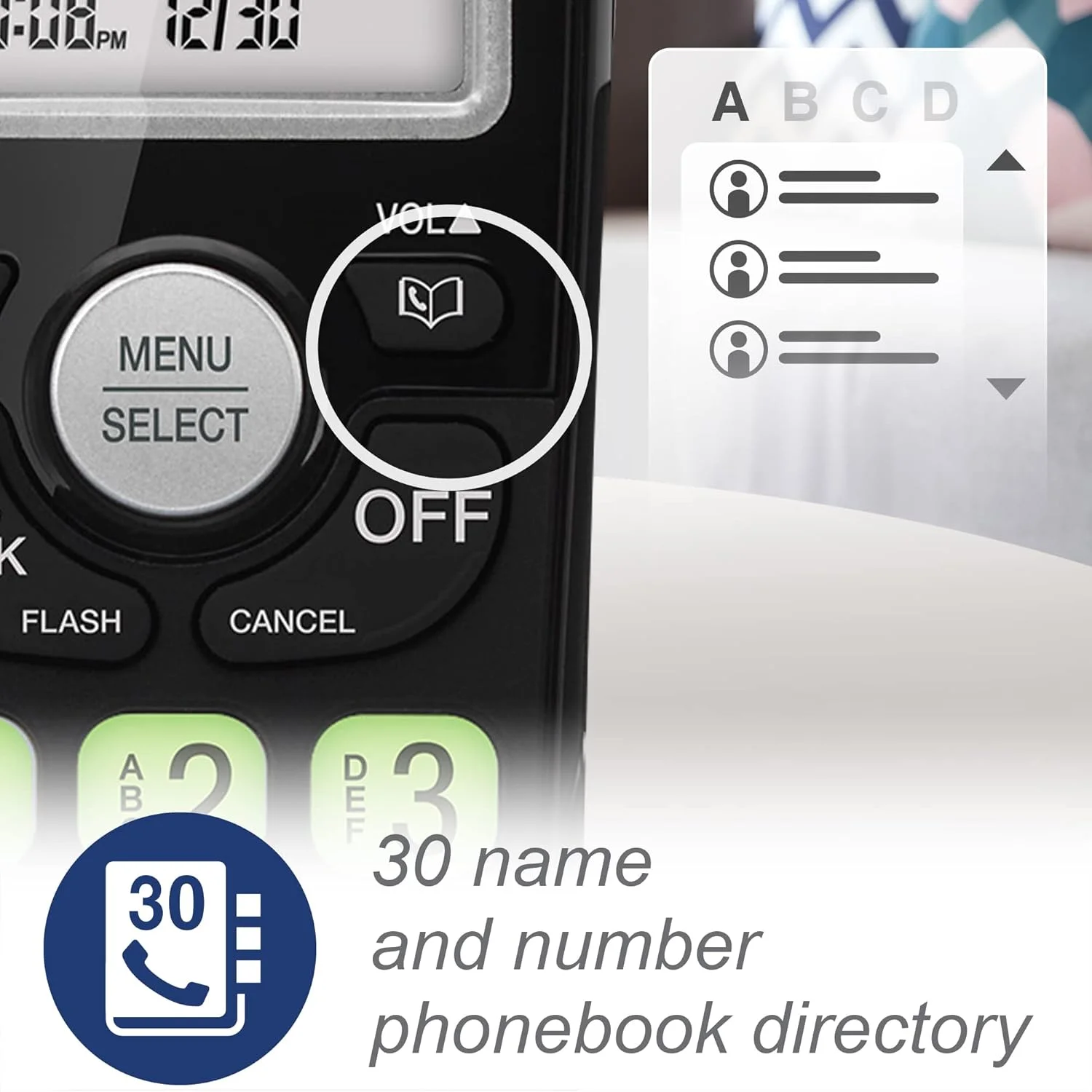 تلفن بی سیم VTech DECT 6.0 - صفحه نمایش آبی، دکمه های بزرگ، دوبلکس کامل، شناسه تماس گیرنده، نصب آسان روی دیوار، برد 300 متر تلفن بی سیم VTech DECT 6.0 - صفحه نمایش آبی، دکمه های بزرگ، دوبلکس کامل، شناسه تماس گیرنده، نصب آسان روی دیوار، برد 300 متر