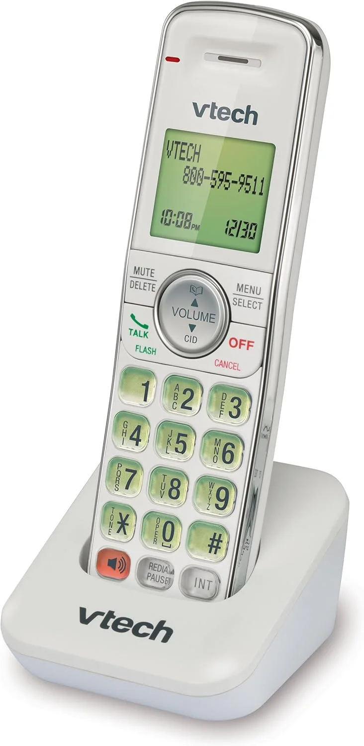 گوشی بی سیم جانبی VTech CS6409-17، سفید | برای کار کردن نیاز به سیستم تلفن بی سیم سری VTech CS6419 یا CS6429 دارد گوشی بی سیم جانبی VTech CS6409-17، سفید | برای کار کردن نیاز به سیستم تلفن بی سیم سری VTech CS6419 یا CS6429 دارد