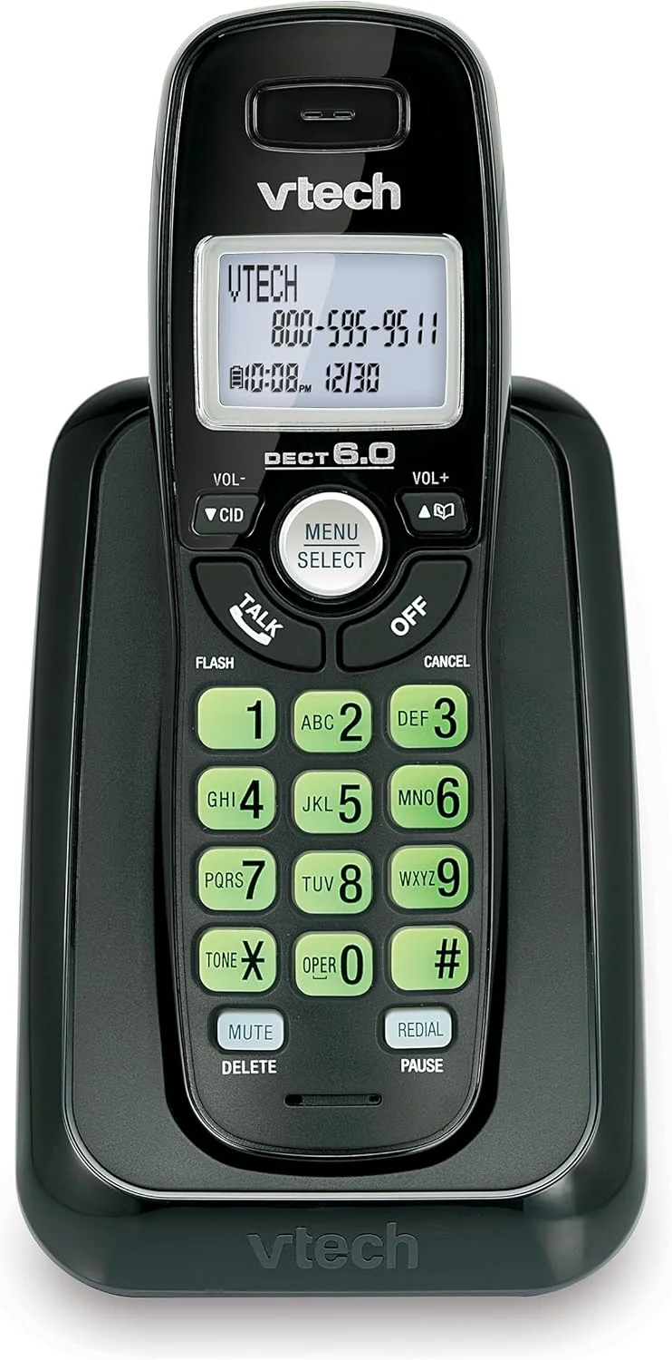 VTech VTech CS6114-11 DECT 6.0 Cordless Phone with Caller ID/Call Waiting, Black with 1 Handset VTech VTech CS6114-11 DECT 6.0 Cordless Phone with Caller ID/Call Waiting, Black with 1 Handset