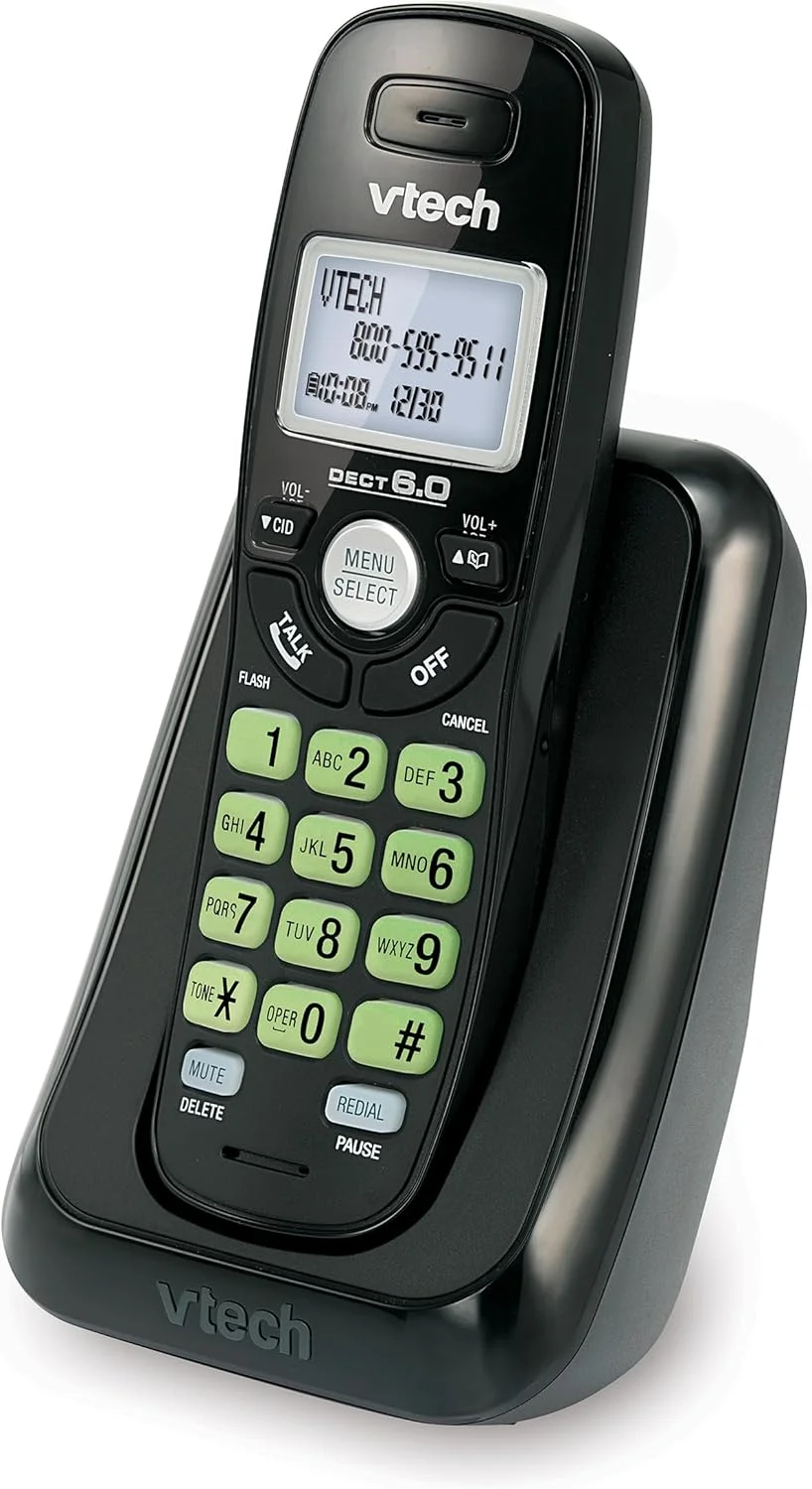 VTech VTech CS6114-11 DECT 6.0 Cordless Phone with Caller ID/Call Waiting, Black with 1 Handset VTech VTech CS6114-11 DECT 6.0 Cordless Phone with Caller ID/Call Waiting, Black with 1 Handset