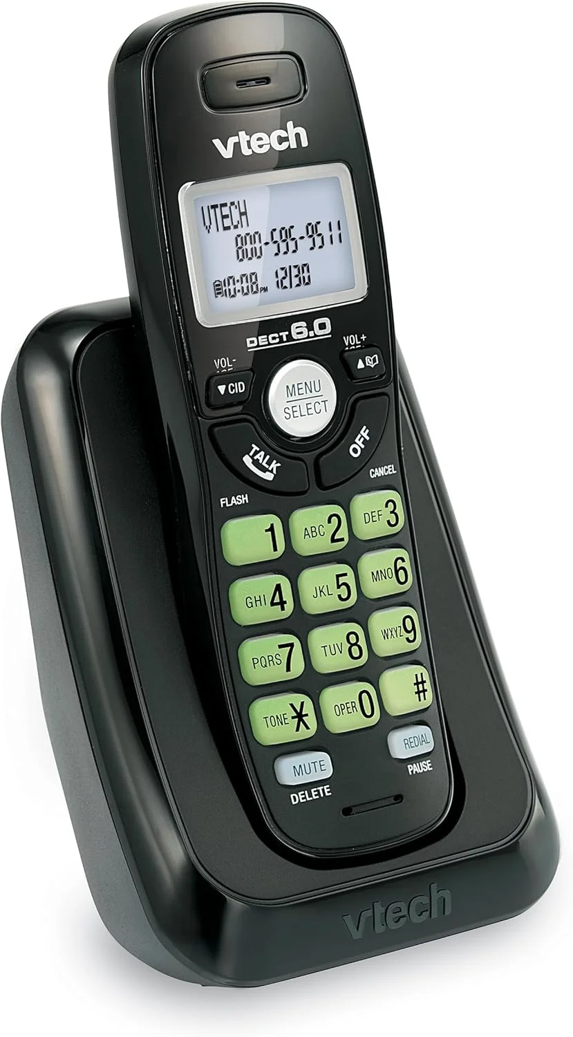 VTech VTech CS6114-11 DECT 6.0 Cordless Phone with Caller ID/Call Waiting, Black with 1 Handset VTech VTech CS6114-11 DECT 6.0 Cordless Phone with Caller ID/Call Waiting, Black with 1 Handset