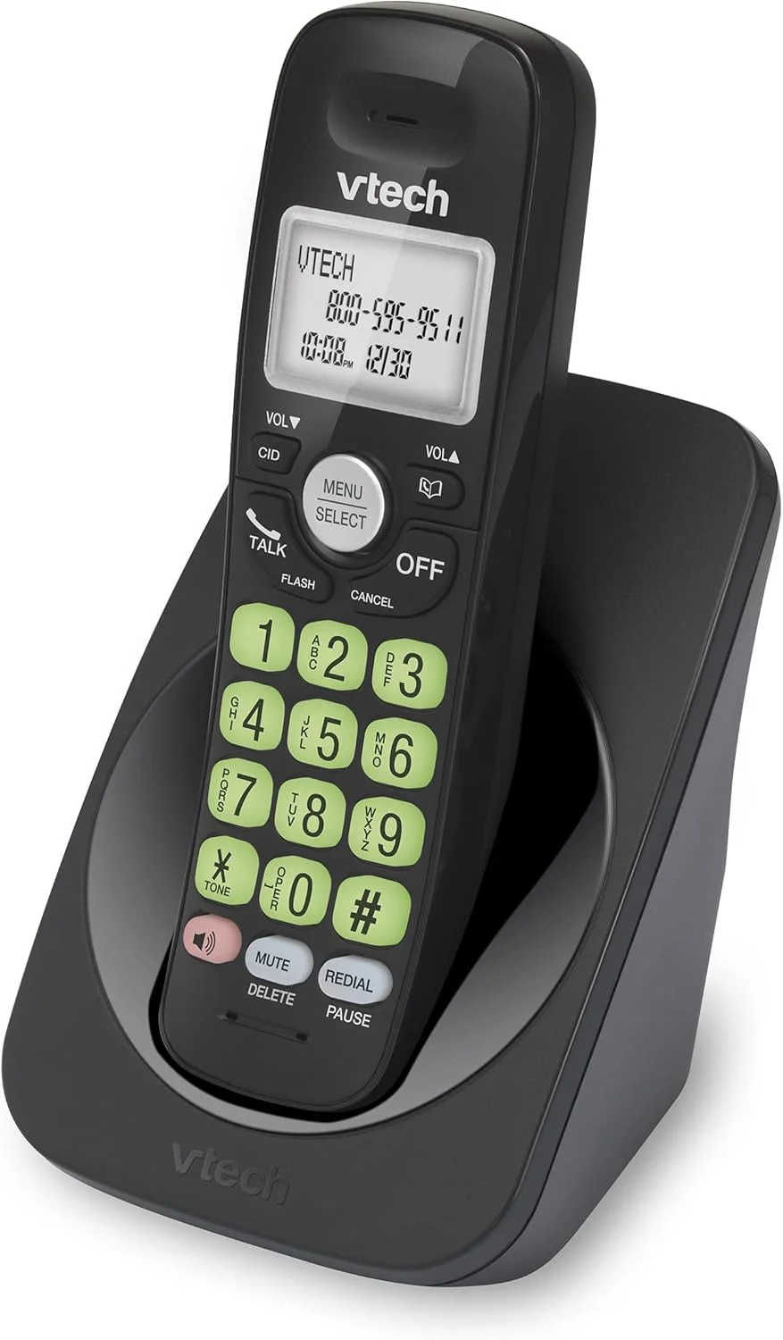 تلفن بی سیم VTech DECT 6.0 - صفحه نمایش آبی، دکمه های بزرگ، دوبلکس کامل، شناسه تماس گیرنده، نصب آسان روی دیوار، برد 300 متر تلفن بی سیم VTech DECT 6.0 - صفحه نمایش آبی، دکمه های بزرگ، دوبلکس کامل، شناسه تماس گیرنده، نصب آسان روی دیوار، برد 300 متر