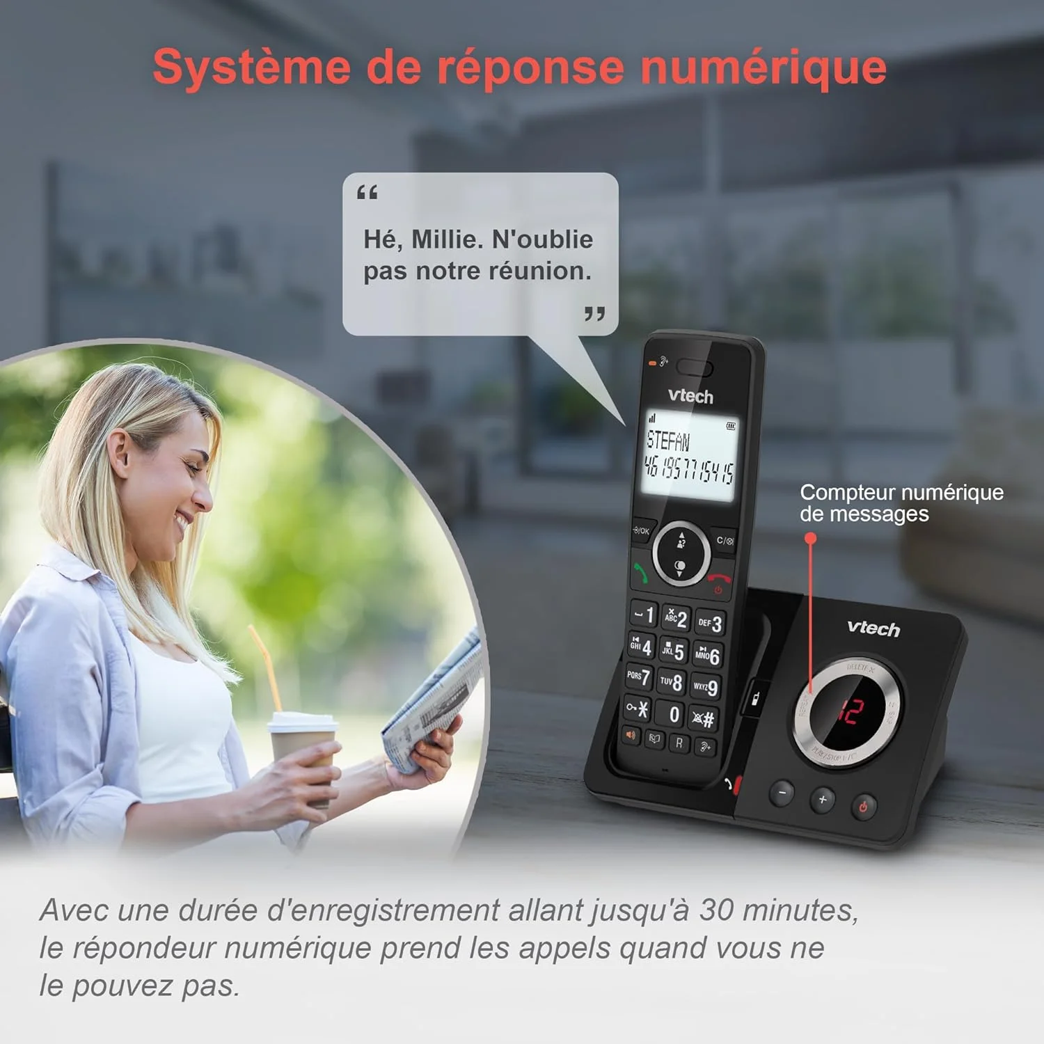 VTech Digital Cordless Phone ES2051 Dual Answering Machine Unwanted Call Blocker VTech Digital Cordless Phone ES2051 Dual Answering Machine Unwanted Call Blocker