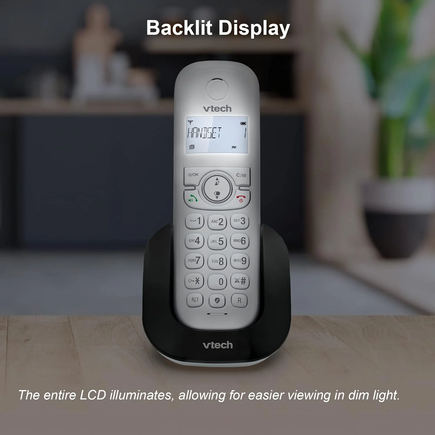 تلفن بی سیم دو گوشی VTech CS1501 DECT با قابلیت مسدود کردن تماس، نمایشگر شناسه تماس گیرنده/انتظار تماس، بلندگوی هندزفری، صفحه کلید و نمایشگر دارای نور پس زمینه و شارژر دوگانه تلفن بی سیم دو گوشی VTech CS1501 DECT با قابلیت مسدود کردن تماس، نمایشگر شناسه تماس گیرنده/انتظار تماس، بلندگوی هندزفری، صفحه کلید و نمایشگر دارای نور پس زمینه و شارژر دوگانه