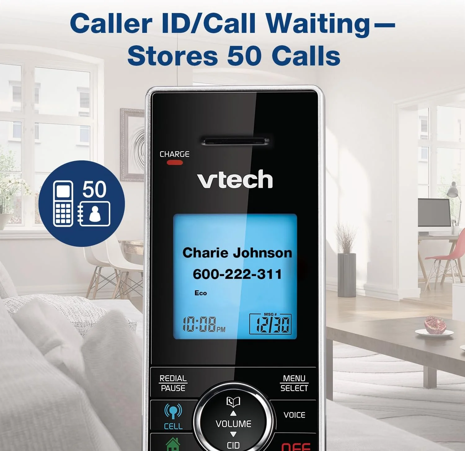تلفن بی سیم VTech Connect to Cell DS6771-3 DECT 6.0 - مشکی، نقره ای، 17.5 x 10.1 x 16.7 سانتیمتر تلفن بی سیم VTech Connect to Cell DS6771-3 DECT 6.0 - مشکی، نقره ای، 17.5 x 10.1 x 16.7 سانتیمتر