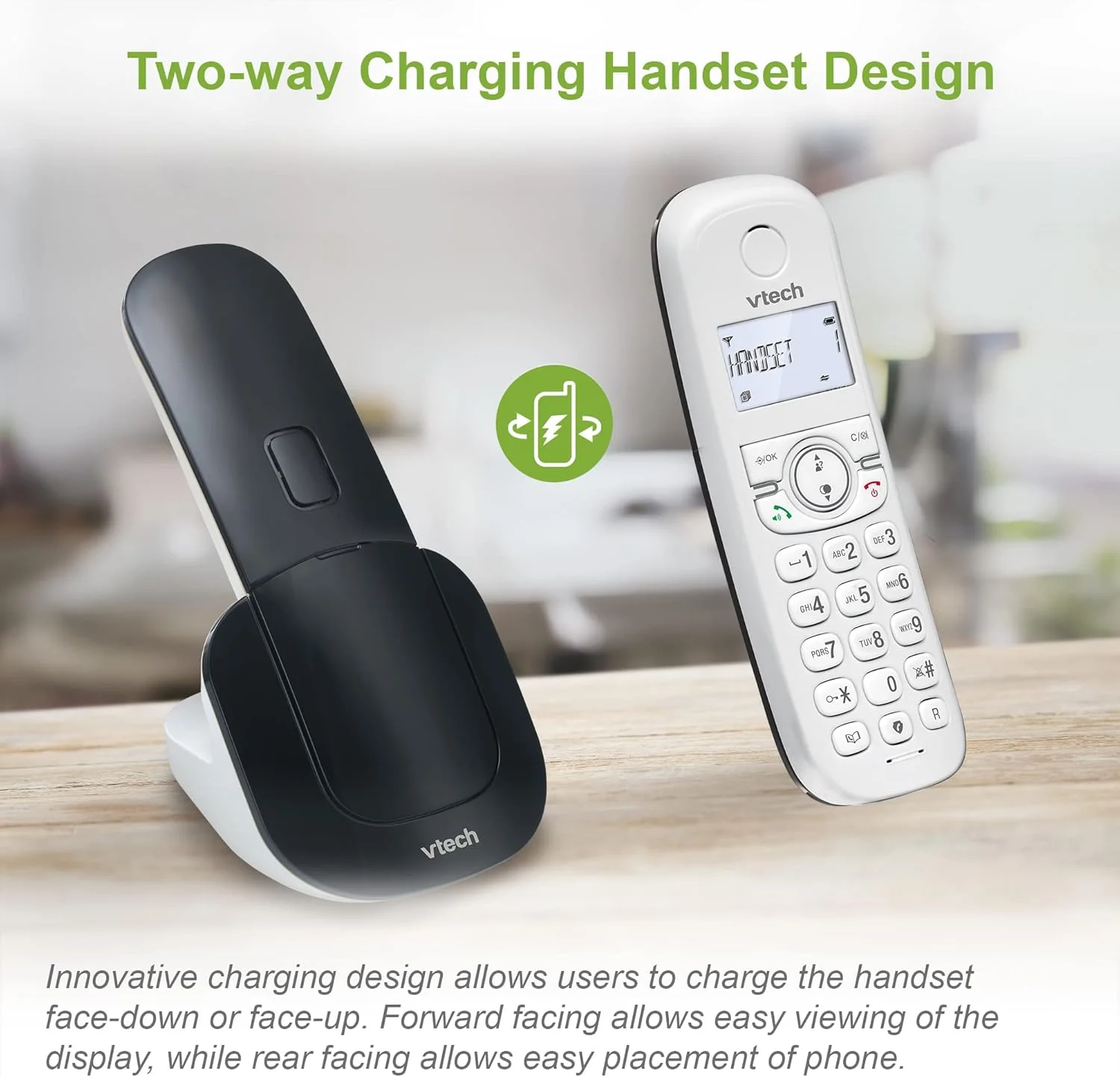 تلفن بی سیم دو گوشی VTech CS1501 DECT با قابلیت مسدود کردن تماس، نمایشگر شناسه تماس گیرنده/انتظار تماس، بلندگوی هندزفری، صفحه کلید و نمایشگر دارای نور پس زمینه و شارژر دوگانه تلفن بی سیم دو گوشی VTech CS1501 DECT با قابلیت مسدود کردن تماس، نمایشگر شناسه تماس گیرنده/انتظار تماس، بلندگوی هندزفری، صفحه کلید و نمایشگر دارای نور پس زمینه و شارژر دوگانه