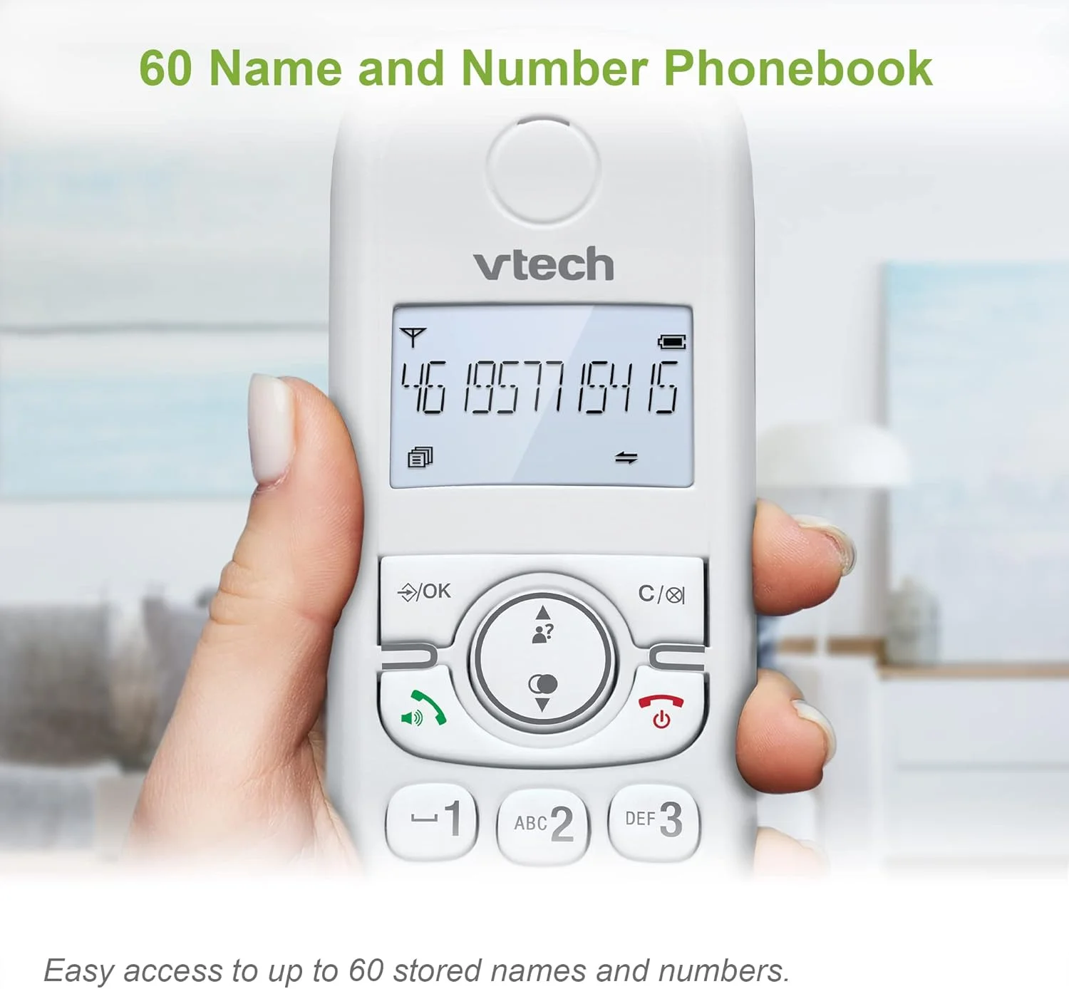 تلفن بی سیم دو گوشی VTech CS1501 DECT با قابلیت مسدود کردن تماس، نمایشگر شناسه تماس گیرنده/انتظار تماس، بلندگوی هندزفری، صفحه کلید و نمایشگر دارای نور پس زمینه و شارژر دوگانه تلفن بی سیم دو گوشی VTech CS1501 DECT با قابلیت مسدود کردن تماس، نمایشگر شناسه تماس گیرنده/انتظار تماس، بلندگوی هندزفری، صفحه کلید و نمایشگر دارای نور پس زمینه و شارژر دوگانه