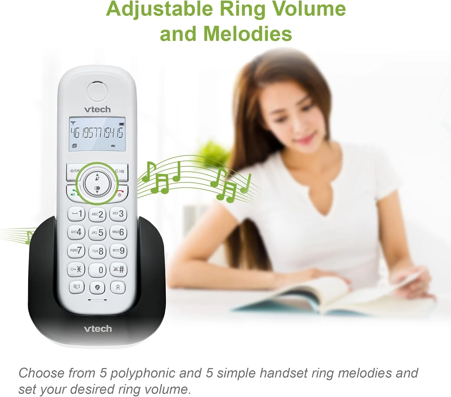 تلفن بی سیم دو گوشی VTech CS1501 DECT با قابلیت مسدود کردن تماس، نمایشگر شناسه تماس گیرنده/انتظار تماس، بلندگوی هندزفری، صفحه کلید و نمایشگر دارای نور پس زمینه و شارژر دوگانه تلفن بی سیم دو گوشی VTech CS1501 DECT با قابلیت مسدود کردن تماس، نمایشگر شناسه تماس گیرنده/انتظار تماس، بلندگوی هندزفری، صفحه کلید و نمایشگر دارای نور پس زمینه و شارژر دوگانه