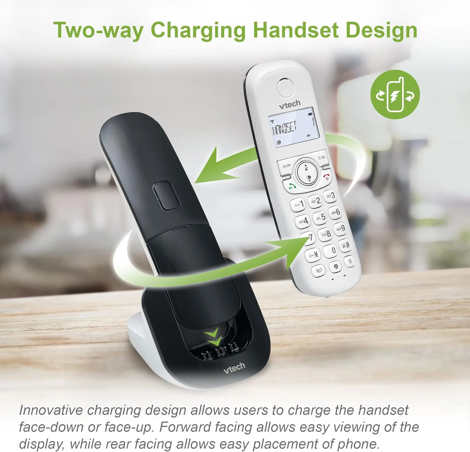 تلفن بی سیم دو گوشی VTech CS1501 DECT با قابلیت مسدود کردن تماس، نمایشگر شناسه تماس گیرنده/انتظار تماس، بلندگوی هندزفری، صفحه کلید و نمایشگر دارای نور پس زمینه و شارژر دوگانه تلفن بی سیم دو گوشی VTech CS1501 DECT با قابلیت مسدود کردن تماس، نمایشگر شناسه تماس گیرنده/انتظار تماس، بلندگوی هندزفری، صفحه کلید و نمایشگر دارای نور پس زمینه و شارژر دوگانه