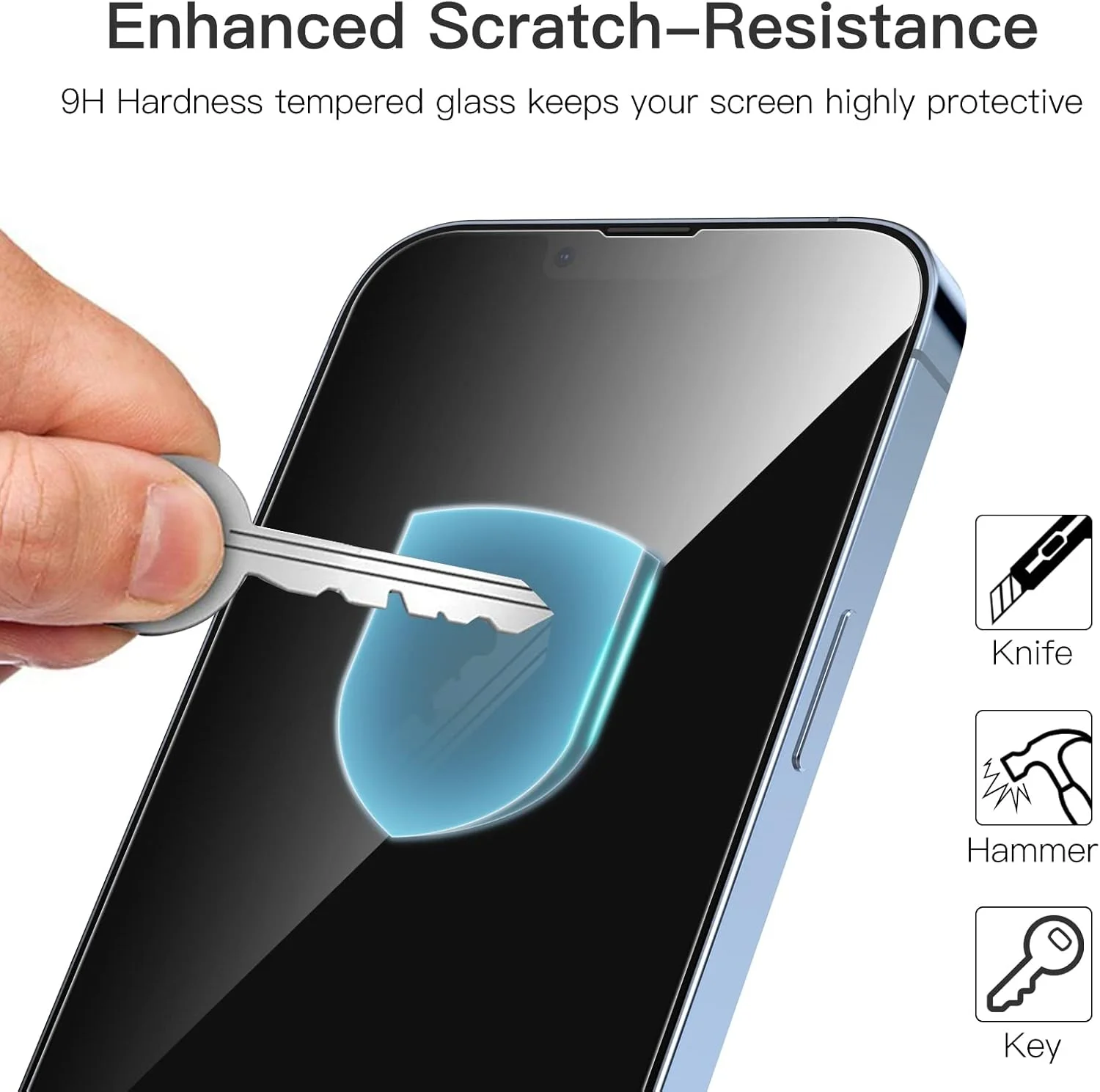 محافظ صفحه نمایش پوشش کامل JETech برای آیفون 13 پرو مکس 6.7 اینچی، فیلم شیشه ای حرارت دیده 9H سازگار با قاب، شفاف HD، بسته 3 عددی