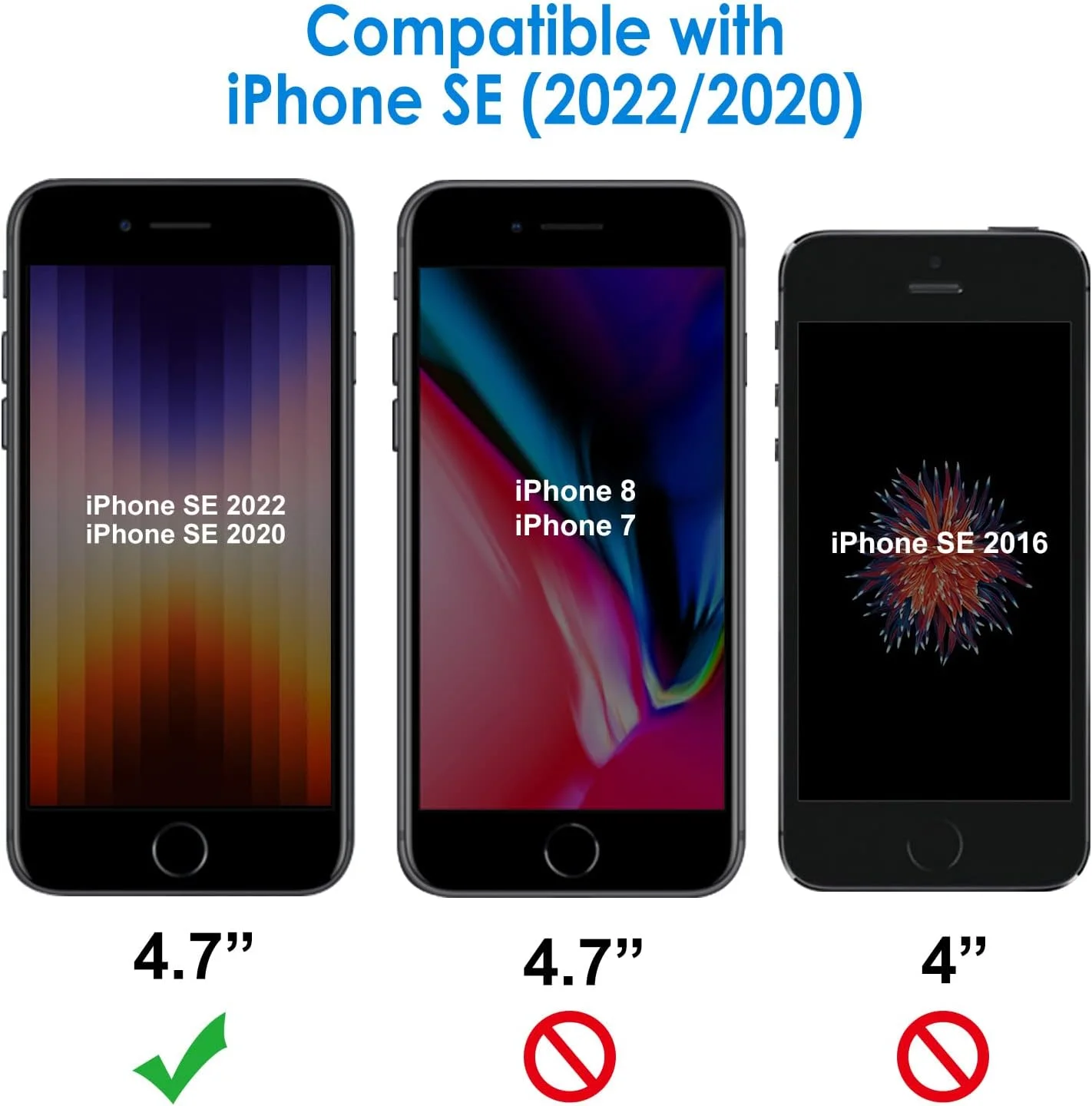 محافظ صفحه نمایش JETech برای آیفون SE 3/2 (نسخه 2022/2020) 4.7 اینچی، فیلم شیشه ای حرارت دیده، بسته 3 عددی محافظ صفحه نمایش JETech برای آیفون SE 3/2 (نسخه 2022/2020) 4.7 اینچی، فیلم شیشه ای حرارت دیده، بسته 3 عددی