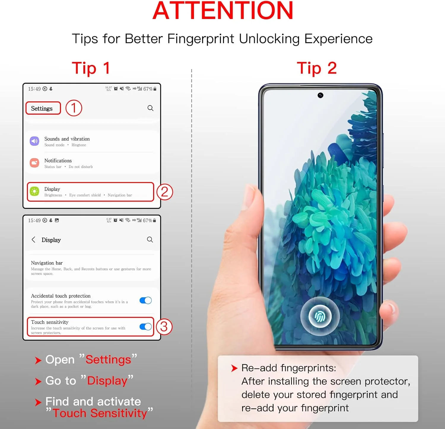 محافظ صفحه نمایش JETech برای گوشی سامسونگ گلکسی S20 FE سایز 6.5 اینچ به همراه محافظ لنز دوربین، فیلم شیشه ای حرارت دیده، سازگار با اثر انگشت، شفاف HD، 2 عدد در هر بسته