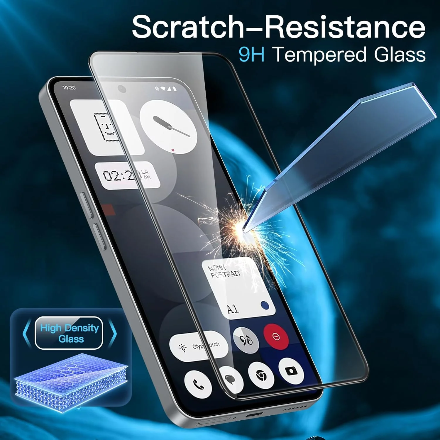 محافظ صفحه نمایش پوشش کامل JETech برای ناتینگ فون 3a Pro، فیلم شیشه ای حرارت دیده با لبه مشکی به همراه ابزار نصب آسان، سازگار با قاب، شفافیت HD، بسته 3 عددی محافظ صفحه نمایش پوشش کامل JETech برای ناتینگ فون 3a Pro، فیلم شیشه ای حرارت دیده با لبه مشکی به همراه ابزار نصب آسان، سازگار با قاب، شفافیت HD، بسته 3 عددی