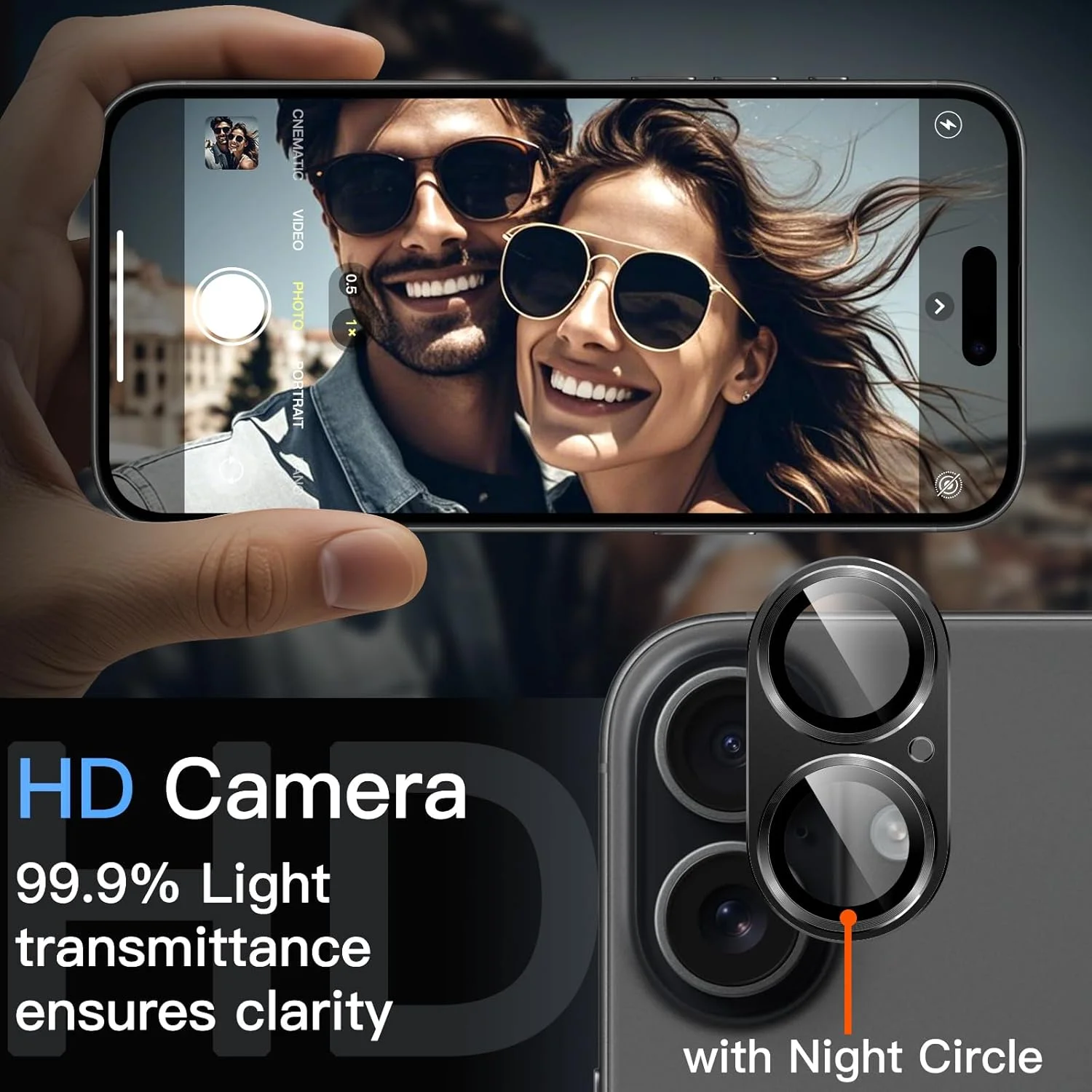 محافظ لنز دوربین JETech برای آیفون 17 6.3 اینچی، پوشش کامل شیشه حرارت دیده 9H، صفحه فلزی مات، سازگار با قاب، تک عددی (مشکی) محافظ لنز دوربین JETech برای آیفون 17 6.3 اینچی، پوشش کامل شیشه حرارت دیده 9H، صفحه فلزی مات، سازگار با قاب، تک عددی (مشکی)