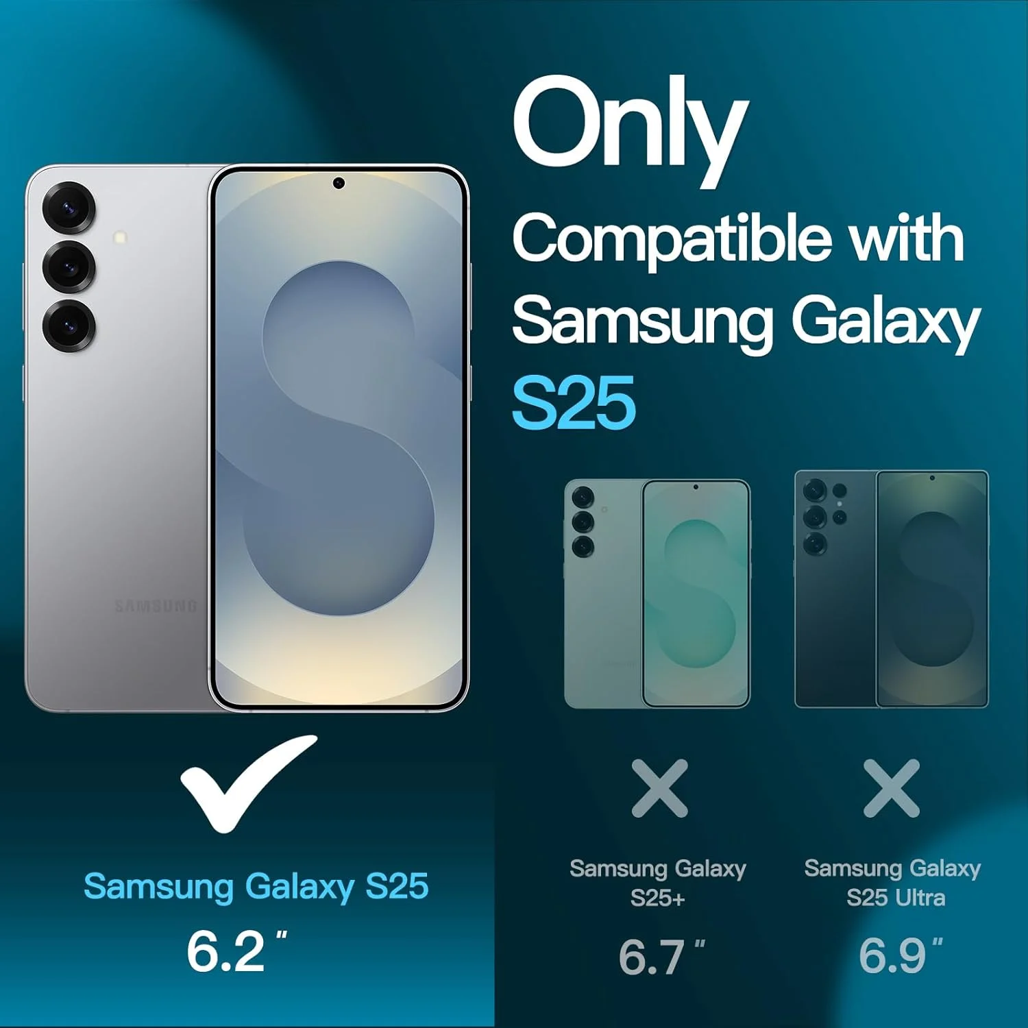 محافظ صفحه نمایش JETech برای گوشی سامسونگ گلکسی S25 5G به همراه محافظ لنز دوربین، فیلم شیشه ای حرارت دیده، سازگار با اثر انگشت، شفاف HD، بسته 2 عددی محافظ صفحه نمایش JETech برای گوشی سامسونگ گلکسی S25 5G به همراه محافظ لنز دوربین، فیلم شیشه ای حرارت دیده، سازگار با اثر انگشت، شفاف HD، بسته 2 عددی