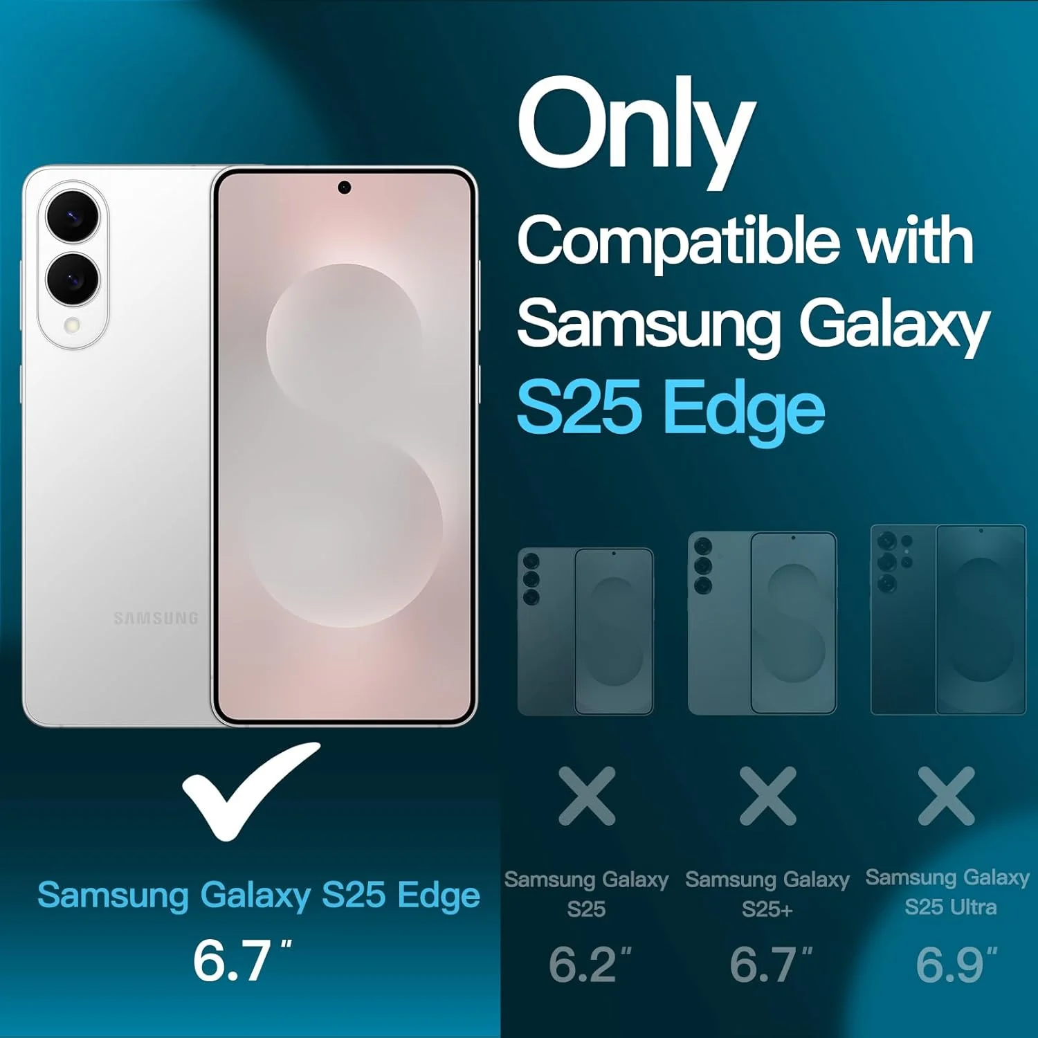 محافظ صفحه نمایش JETech برای Samsung Galaxy S25 Edge به همراه محافظ لنز دوربین، فیلم شیشه ای حرارت دیده، سازگار با اثر انگشت، شفاف HD، 2 عدد در هر بسته محافظ صفحه نمایش JETech برای Samsung Galaxy S25 Edge به همراه محافظ لنز دوربین، فیلم شیشه ای حرارت دیده، سازگار با اثر انگشت، شفاف HD، 2 عدد در هر بسته