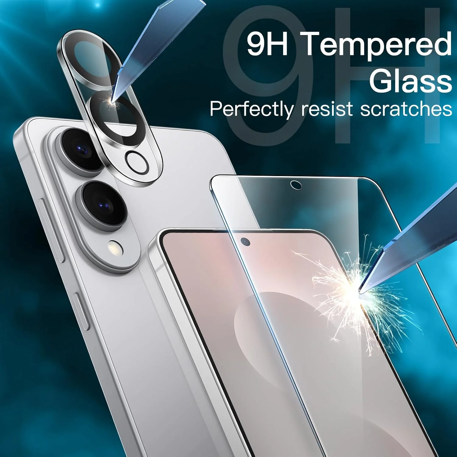 محافظ صفحه نمایش JETech برای Samsung Galaxy S25 Edge به همراه محافظ لنز دوربین، فیلم شیشه ای حرارت دیده، سازگار با اثر انگشت، شفاف HD، 2 عدد در هر بسته محافظ صفحه نمایش JETech برای Samsung Galaxy S25 Edge به همراه محافظ لنز دوربین، فیلم شیشه ای حرارت دیده، سازگار با اثر انگشت، شفاف HD، 2 عدد در هر بسته