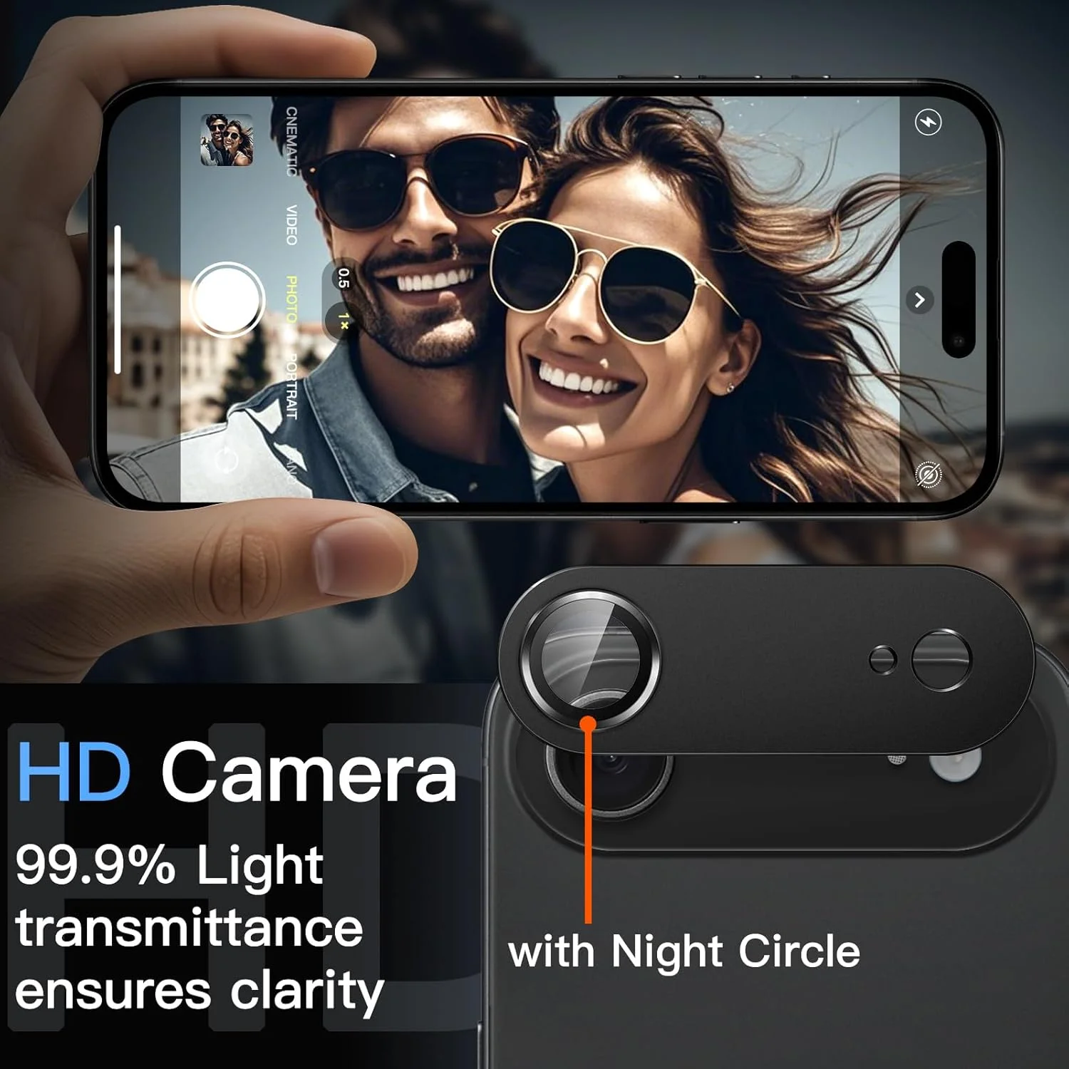 محافظ لنز دوربین JETech برای آیفون 17 Air، پوشش کامل شیشه حرارت دیده 9H، حلقه فلزی مات، سازگار با قاب، صفحه نمایش 6.5 اینچی، 1 عدد (مشکی) محافظ لنز دوربین JETech برای آیفون 17 Air، پوشش کامل شیشه حرارت دیده 9H، حلقه فلزی مات، سازگار با قاب، صفحه نمایش 6.5 اینچی، 1 عدد (مشکی)