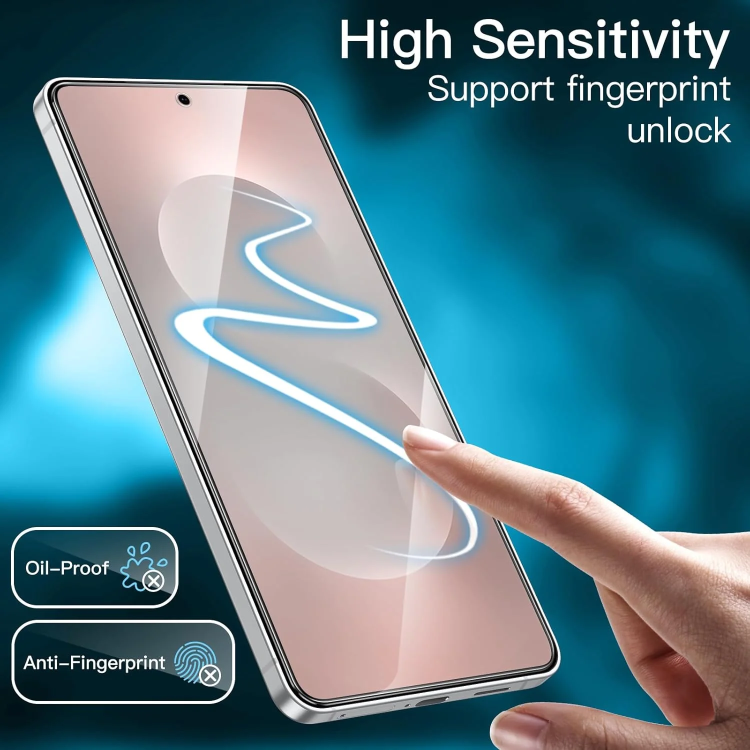 محافظ صفحه نمایش JETech برای Samsung Galaxy S25 Edge به همراه محافظ لنز دوربین، فیلم شیشه ای حرارت دیده، سازگار با اثر انگشت، شفاف HD، 2 عدد در هر بسته محافظ صفحه نمایش JETech برای Samsung Galaxy S25 Edge به همراه محافظ لنز دوربین، فیلم شیشه ای حرارت دیده، سازگار با اثر انگشت، شفاف HD، 2 عدد در هر بسته