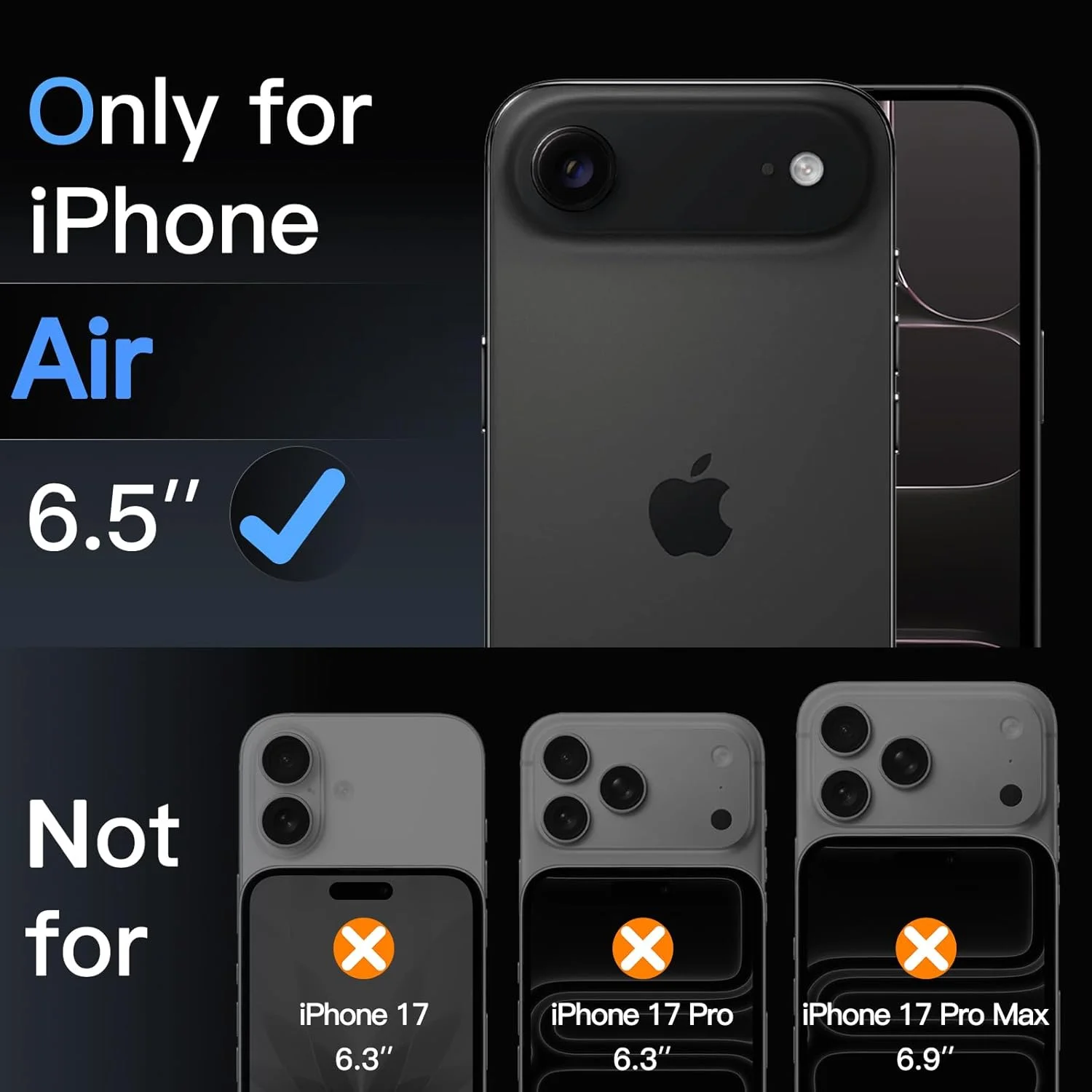 محافظ لنز دوربین JETech برای آیفون 17 Air، تناسب نامرئی 1:1، پوشش حلقه فلزی شیشه ای سخت شده 9H، سینی نصب آسان، شفافیت HD، صفحه نمایش 6.5 اینچی، 1 ست (مشکی) محافظ لنز دوربین JETech برای آیفون 17 Air، تناسب نامرئی 1:1، پوشش حلقه فلزی شیشه ای سخت شده 9H، سینی نصب آسان، شفافیت HD، صفحه نمایش 6.5 اینچی، 1 ست (مشکی)