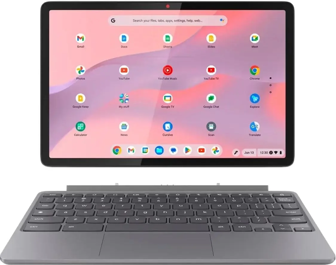 لنوو - Duet 11 Chromebook - تبلت 2 در 1 با صفحه نمایش لمسی 11 اینچی 2K LCD - پردازنده MediaTek Kompanio 838 - رم 4 گیگابایتی - حافظه 128 گیگابایتی eMMC به همراه کیبورد - خاکستری لونا لنوو - Duet 11 Chromebook - تبلت 2 در 1 با صفحه نمایش لمسی 11 اینچی 2K LCD - پردازنده MediaTek Kompanio 838 - رم 4 گیگابایتی - حافظه 128 گیگابایتی eMMC به همراه کیبورد - خاکستری لونا