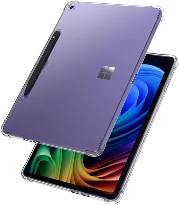 کاور شفاف Gruattreay سازگار با Microsoft Surface Pro 12، قاب محافظ نرم و شفاف TPU، پوشش محافظ ضد زردی برای Surface Pro 12 اینچ (2025)