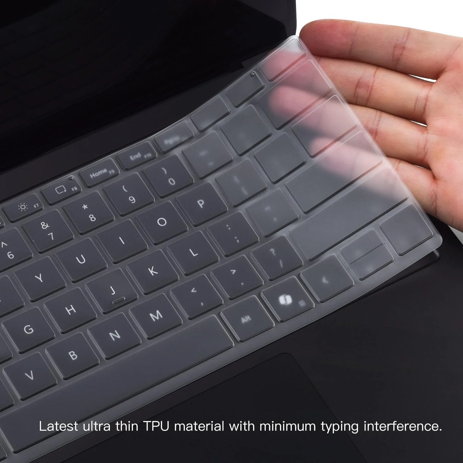 محافظ صفحه کلید Gruattreay بسته 4 عددی سازگار با Microsoft Surface Laptop 7 13.8 اینچ 2024 (مدل: 2036) محافظ صفحه کلید TPU فوق العاده نازک با شفافیت بالا (2 عدد شفاف + 2 عدد سبز گرادیان)