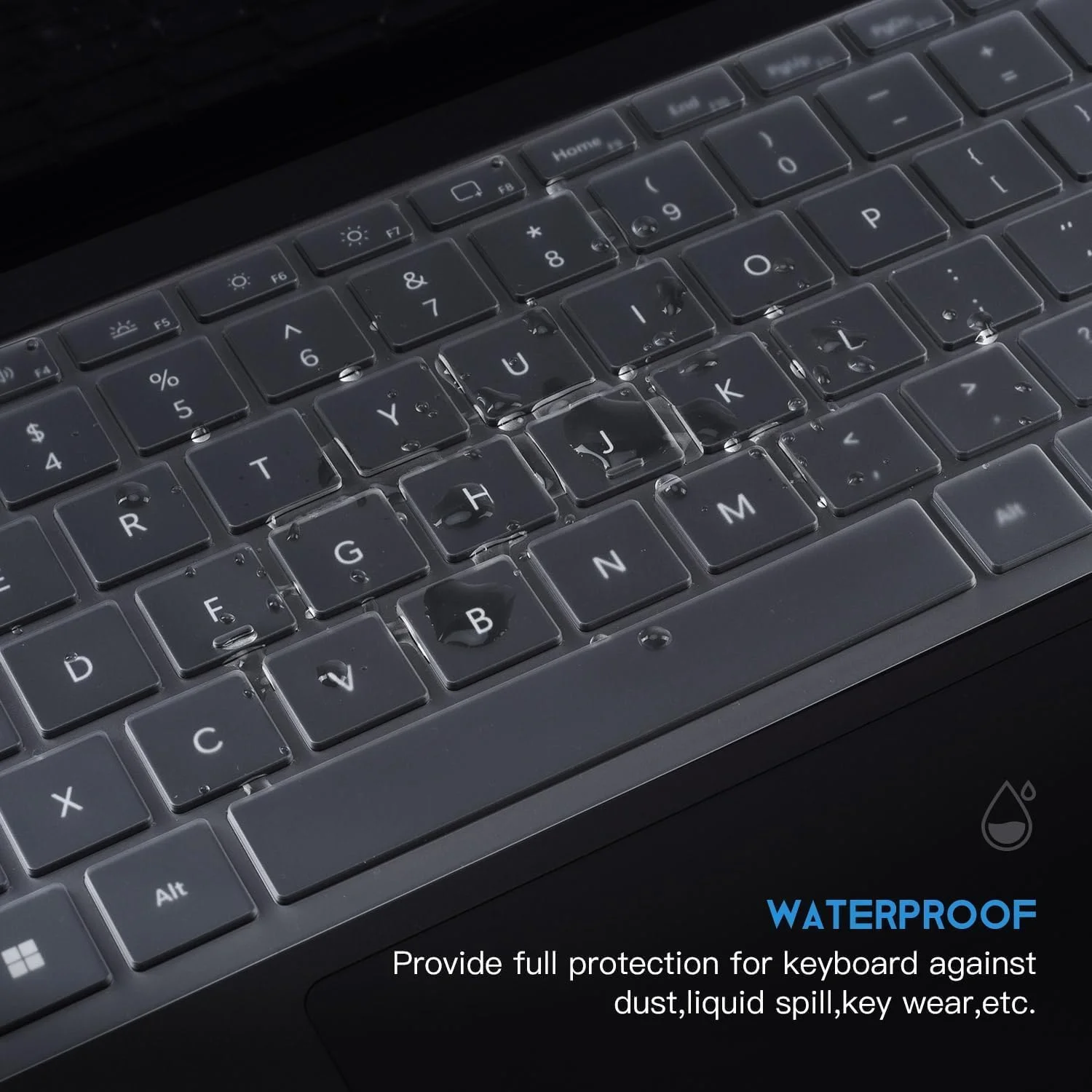 محافظ صفحه کلید Gruattreay بسته 4 عددی سازگار با Microsoft Surface Laptop 7 13.8 اینچ 2024 (مدل: 2036) محافظ صفحه کلید TPU فوق العاده نازک با شفافیت بالا (2 عدد شفاف + 2 عدد سبز گرادیان)