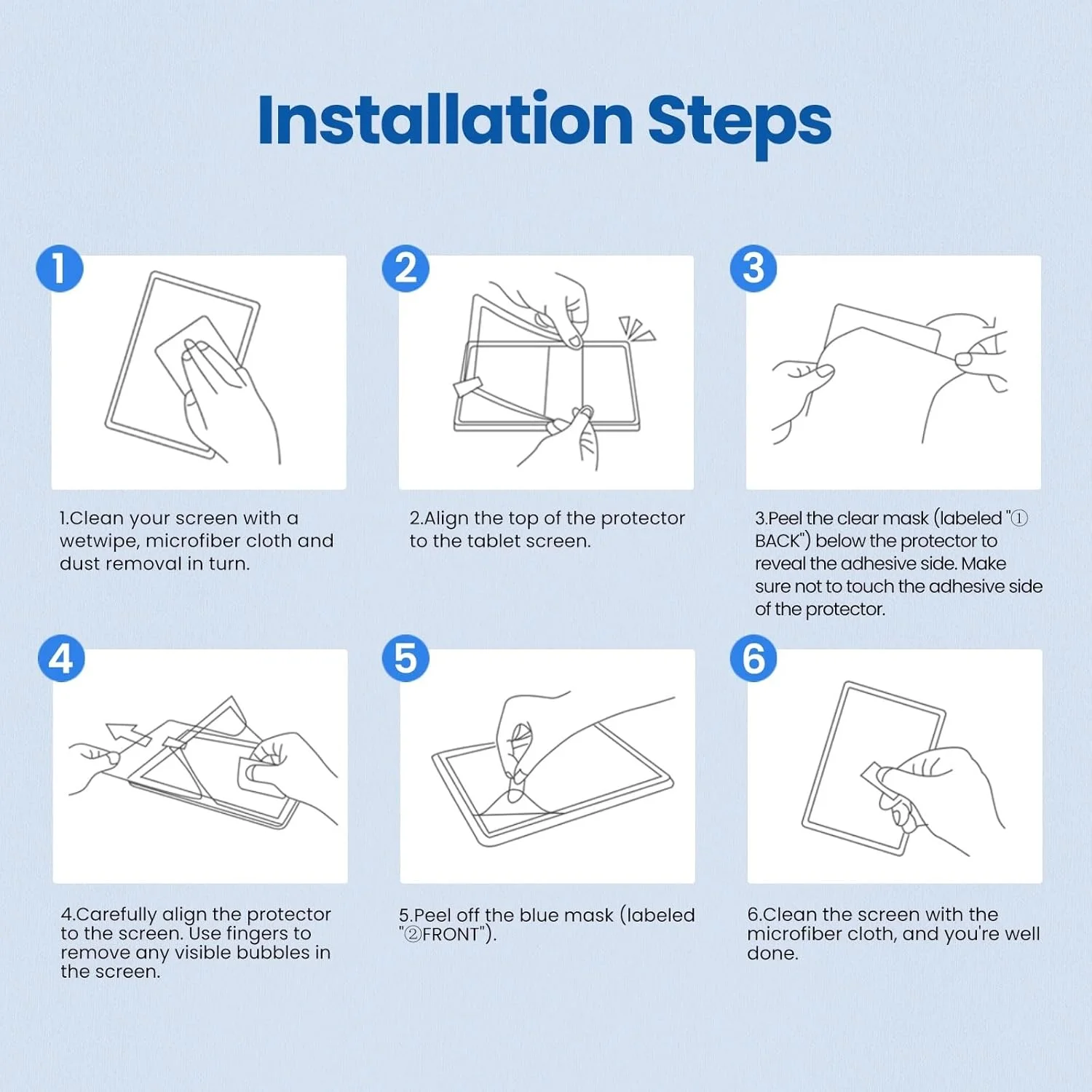 محافظ صفحه نمایش کاغذی Gruattreay [بسته 2 عددی] سازگار با تبلت 12 اینچی Microsoft Surface Pro 12 مدل 2025، محافظ صفحه نمایش مات ضد تابش PET نرم با پوشش کامل
