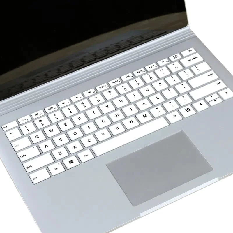محافظ صفحه کلید Gruattreay، سازگار با Microsoft Surface Book 3/ Book 2 13.5 اینچی، فوق العاده نازک، محافظ صفحه کلید با شفافیت بالا (4 عدد سفید شفاف)
