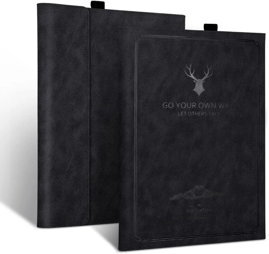 کاور محافظ چند زاویه Gruattreay سازگار با Microsoft Surface Pro 11 (2024) 13 اینچی، دارای جای قلم، مناسب برای کیبورد و پایه Surface Pro 11 (مشکی)