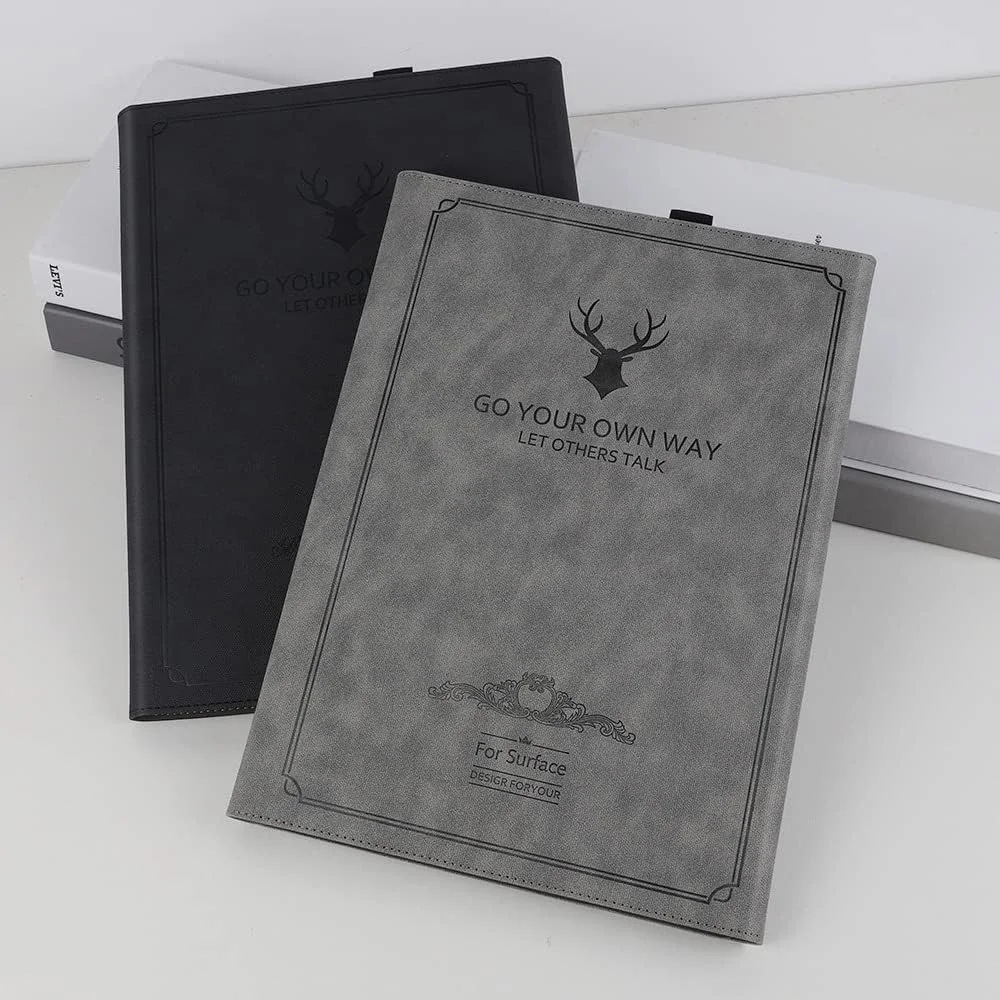 کاور محافظ چند زاویه Gruattreay سازگار با Microsoft Surface Pro 11 (2024) 13 اینچی، دارای جای قلم، مناسب برای کیبورد و پایه Surface Pro 11 (مشکی)