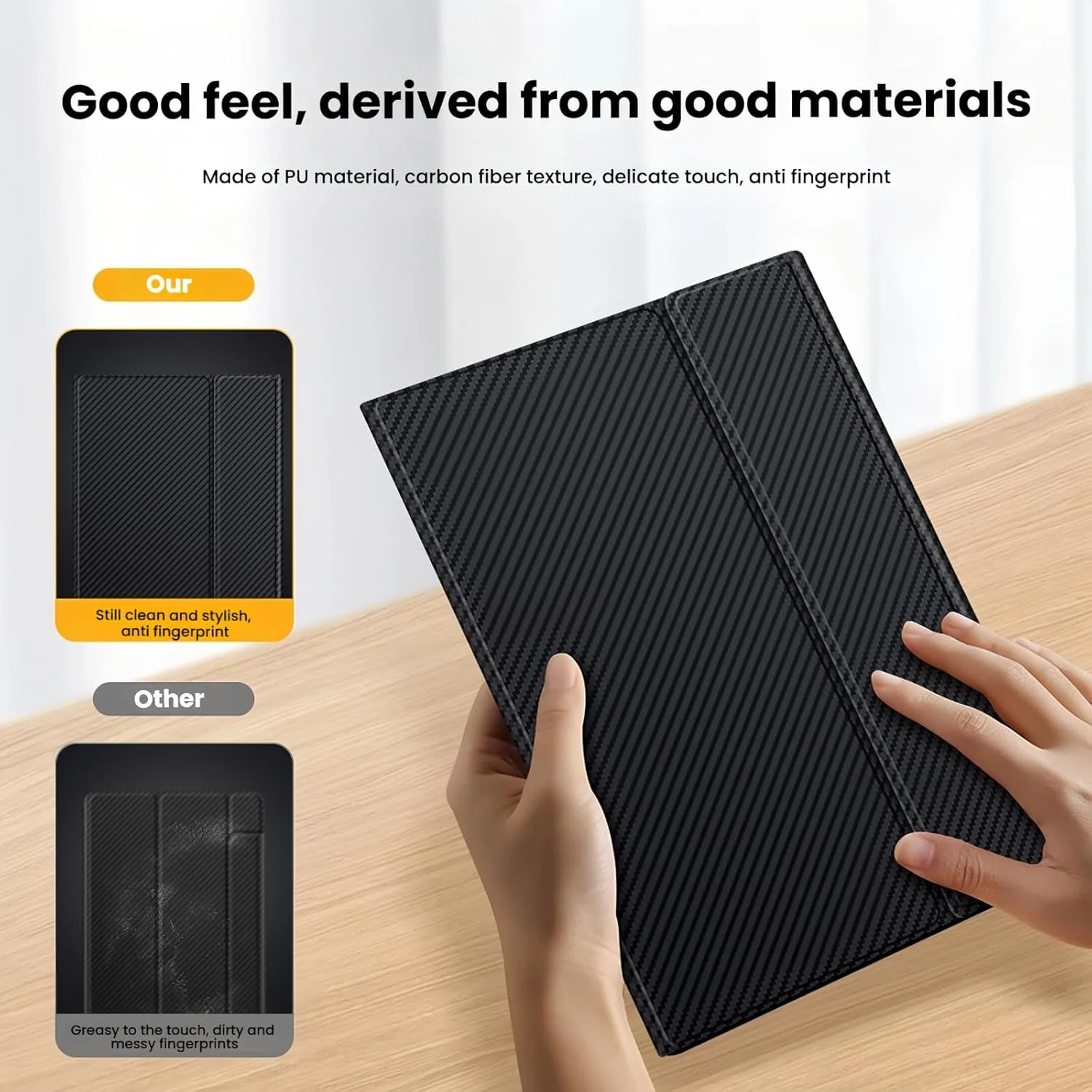 کیف چرمی طرح فیبر کربن Gruattreay سازگار با Microsoft Surface Pro 12 اینچ 2025، محافظ سبک وزن، چند زاویه، دارای نگهدارنده قلم، سازگار با صفحه کلید Type Cover کیف چرمی طرح فیبر کربن Gruattreay سازگار با Microsoft Surface Pro 12 اینچ 2025، محافظ سبک وزن، چند زاویه، دارای نگهدارنده قلم، سازگار با صفحه کلید Type Cover
