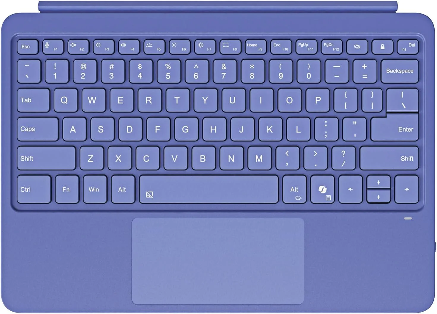کیبورد Gruattreay سازگار با تبلت 12 اینچی Microsoft Surface Pro 12 (2025)، کاور کیبورد بلوتوثی مغناطیسی فوق العاده باریک و جداشدنی با نور پس زمینه 7 رنگ و قاب محافظ (آبی)