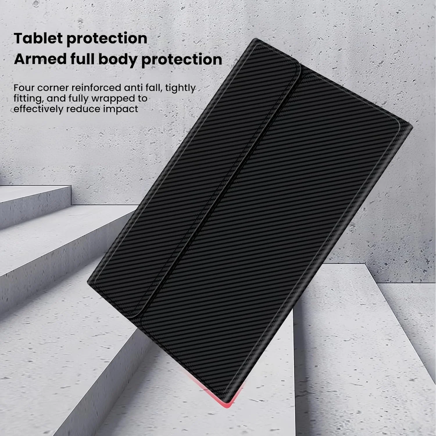 کیف چرمی طرح فیبر کربن Gruattreay سازگار با Microsoft Surface Pro 12 اینچ 2025، محافظ سبک وزن، چند زاویه، دارای نگهدارنده قلم، سازگار با صفحه کلید Type Cover کیف چرمی طرح فیبر کربن Gruattreay سازگار با Microsoft Surface Pro 12 اینچ 2025، محافظ سبک وزن، چند زاویه، دارای نگهدارنده قلم، سازگار با صفحه کلید Type Cover