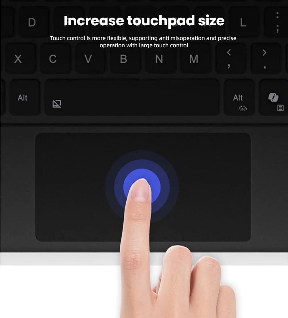 صفحه کلید نور پس زمینه 7 رنگ Gruattreay سازگار با تبلت 12 اینچی Microsoft Surface Pro (2025)، صفحه کلید بلوتوث مغناطیسی خارجی با تاچ پد هوشمند داخلی (مشکی) صفحه کلید نور پس زمینه 7 رنگ Gruattreay سازگار با تبلت 12 اینچی Microsoft Surface Pro (2025)، صفحه کلید بلوتوث مغناطیسی خارجی با تاچ پد هوشمند داخلی (مشکی)