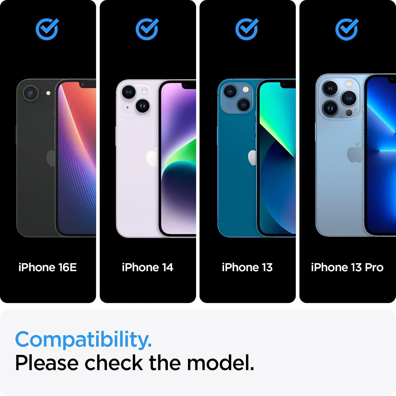 محافظ صفحه نمایش شیشه ای Spigen GLAStR Align Master [دو عددی] طراحی شده برای آیفون 16e / 14/13 و آیفون 13 پرو (6.1 اینچ) شیشه حرارت دیده ممتاز با پوشش کامل لبه به لبه