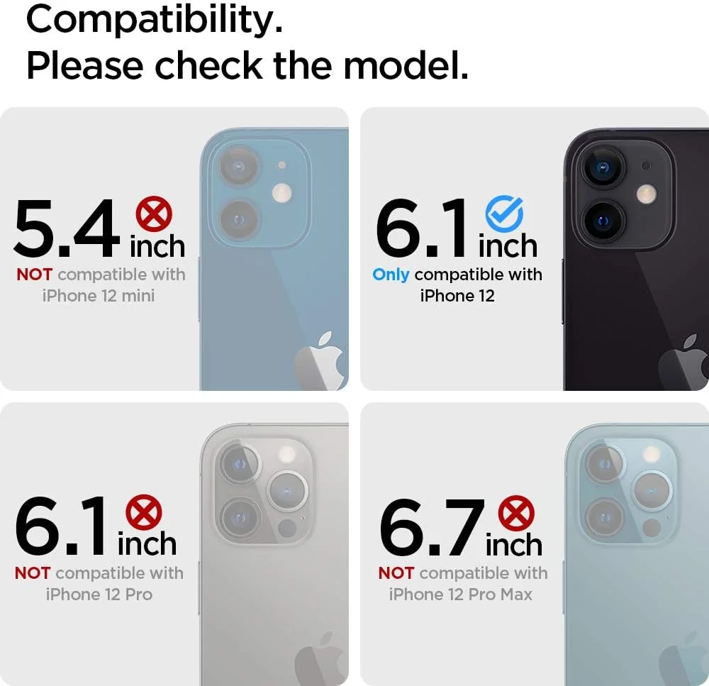 محافظ لنز دوربین شیشه ای Spigen GLAStR Optik [بسته 2 عددی] طراحی شده برای آیفون 12 - قرمز