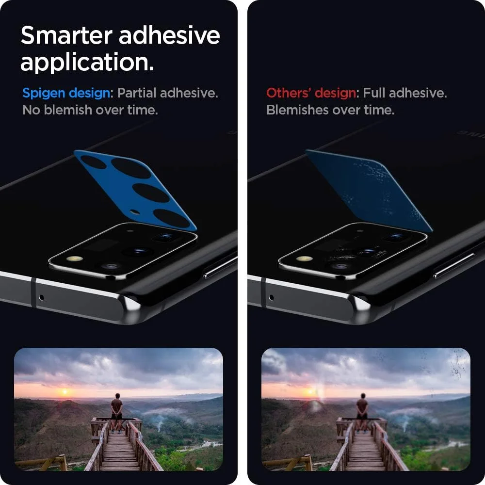 محافظ لنز دوربین اسپایگن مدل Optik (دو عددی) مخصوص گوشی سامسونگ گلکسی نوت 20 - مشکی