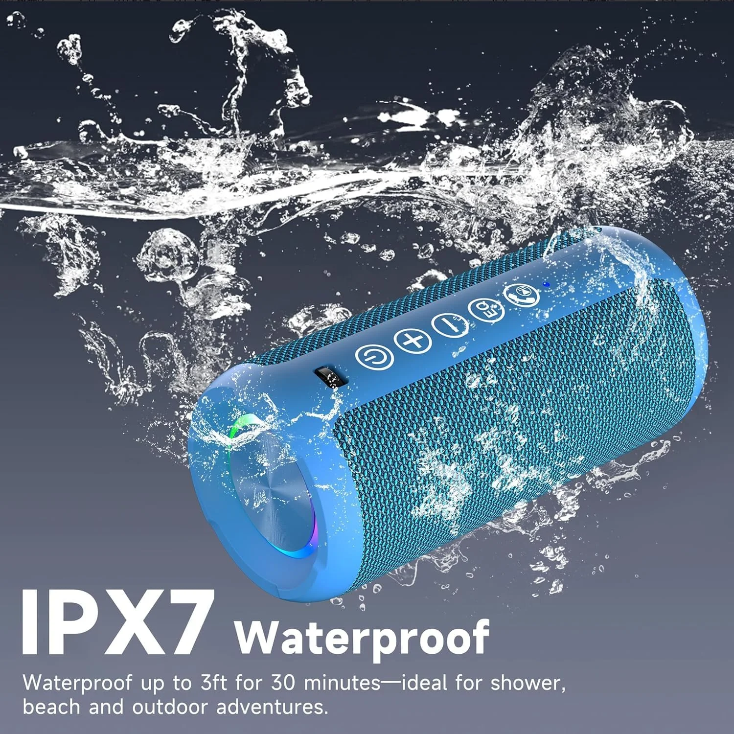 اسپیکر بلوتوثی قابل حمل Ortizan، اسپیکر بی سیم ضد آب IPX7 با صدای استریو بلند 24 واتی، اسپیکرهای فضای باز با بلوتوث 5.0، 30 ساعت پخش، برد بلوتوث 20 متر، جفت سازی دوگانه برای خانه اسپیکر بلوتوثی قابل حمل Ortizan، اسپیکر بی سیم ضد آب IPX7 با صدای استریو بلند 24 واتی، اسپیکرهای فضای باز با بلوتوث 5.0، 30 ساعت پخش، برد بلوتوث 20 متر، جفت سازی دوگانه برای خانه