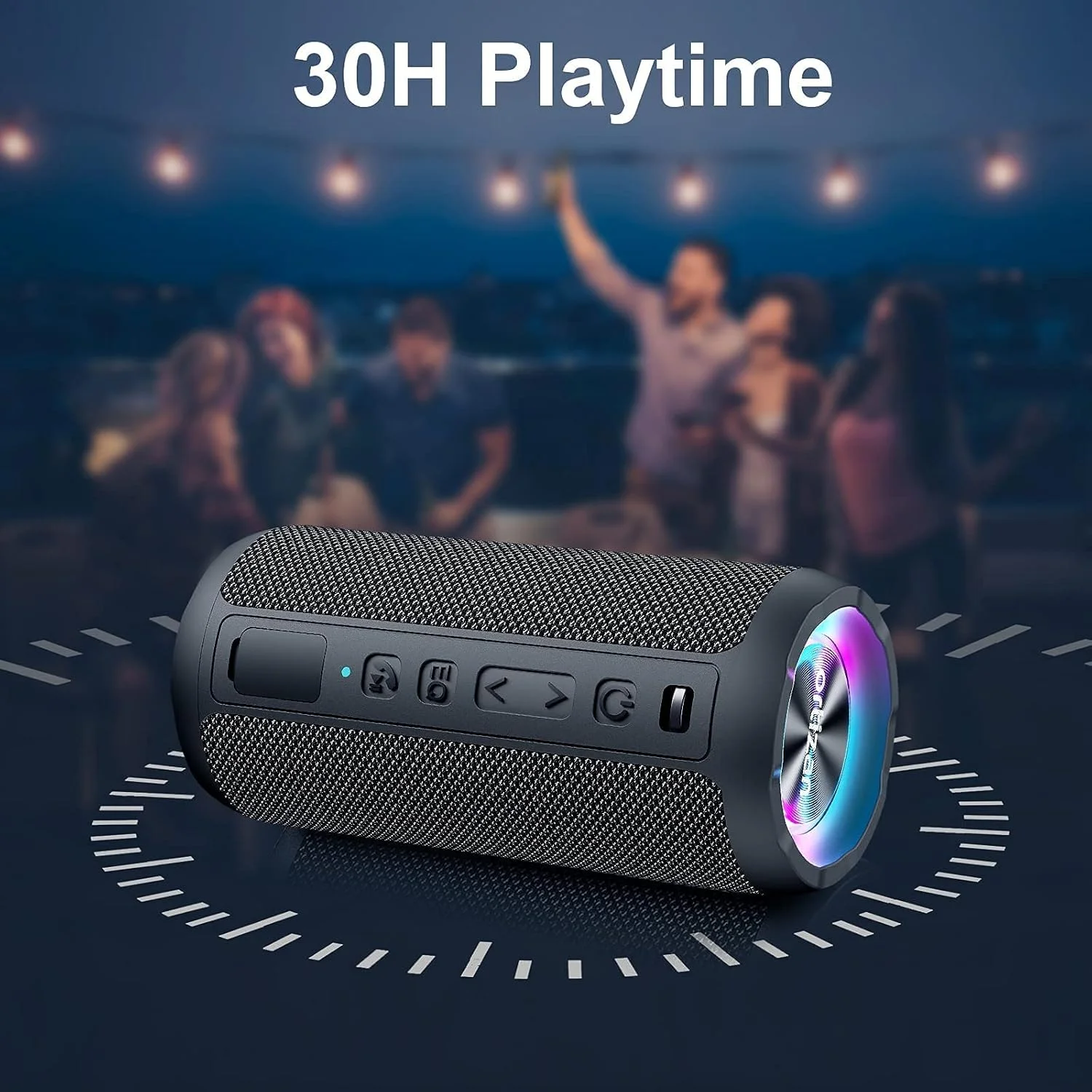 اسپیکر بلوتوثی Ortizan، اسپیکرهای بلوتوثی بی سیم قابل حمل با نور LED، صدای بلندتر و بیس تقویت شده، ضد آب IPX7، 30 ساعت پخش، اسپیکر بادوام و بلند در فضای باز برای مسافرت، ورزش اسپیکر بلوتوثی Ortizan، اسپیکرهای بلوتوثی بی سیم قابل حمل با نور LED، صدای بلندتر و بیس تقویت شده، ضد آب IPX7، 30 ساعت پخش، اسپیکر بادوام و بلند در فضای باز برای مسافرت، ورزش