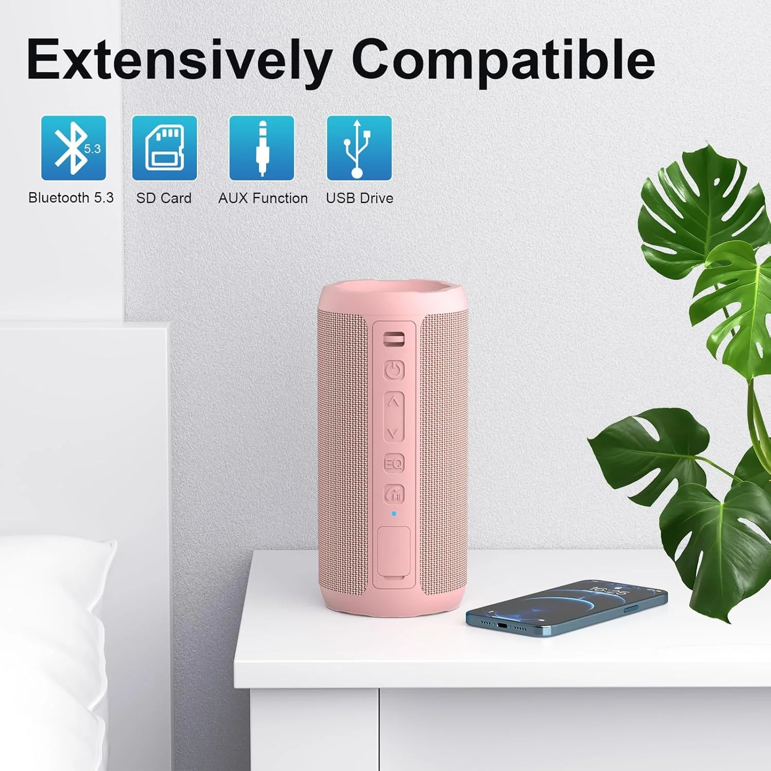 اسپیکر بلوتوث قابل حمل اورتیزان، صدای استریو 24 واتی، نور LED، ضد آب IPX7، باتری 30 ساعته اسپیکر بلوتوث قابل حمل اورتیزان، صدای استریو 24 واتی، نور LED، ضد آب IPX7، باتری 30 ساعته