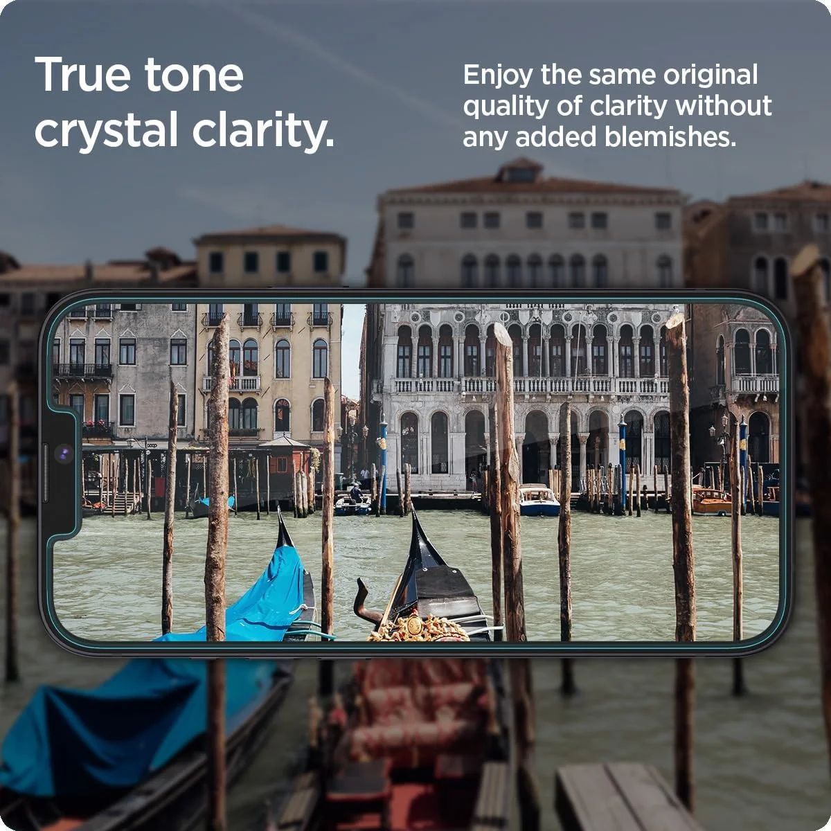 محافظ صفحه نمایش شیشه ای Spigen GLAStR EZ FIT [دو عددی] برای آیفون 16e و آیفون 14 / آیفون 13 پرو / آیفون 13 (6.1 اینچ) شیشه حرارت دیده ممتاز - [سازگار با قاب]