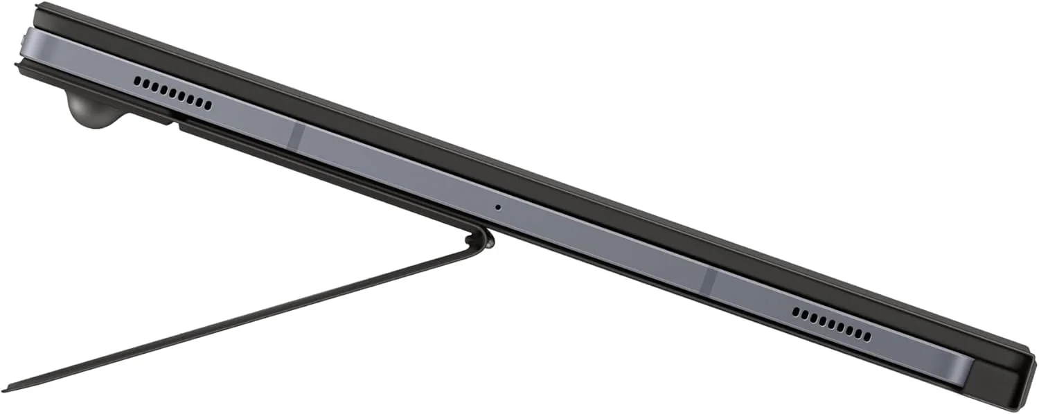 کاور کیبورد سامسونگ مدل EF-DX825 مناسب برای گلکسی تب S10+ و S9+ با کیبورد QWERTY، دکمه هوش مصنوعی، کاور دو تکه تبلت، طراحی باریک و جایگاه قلم S، مشکی